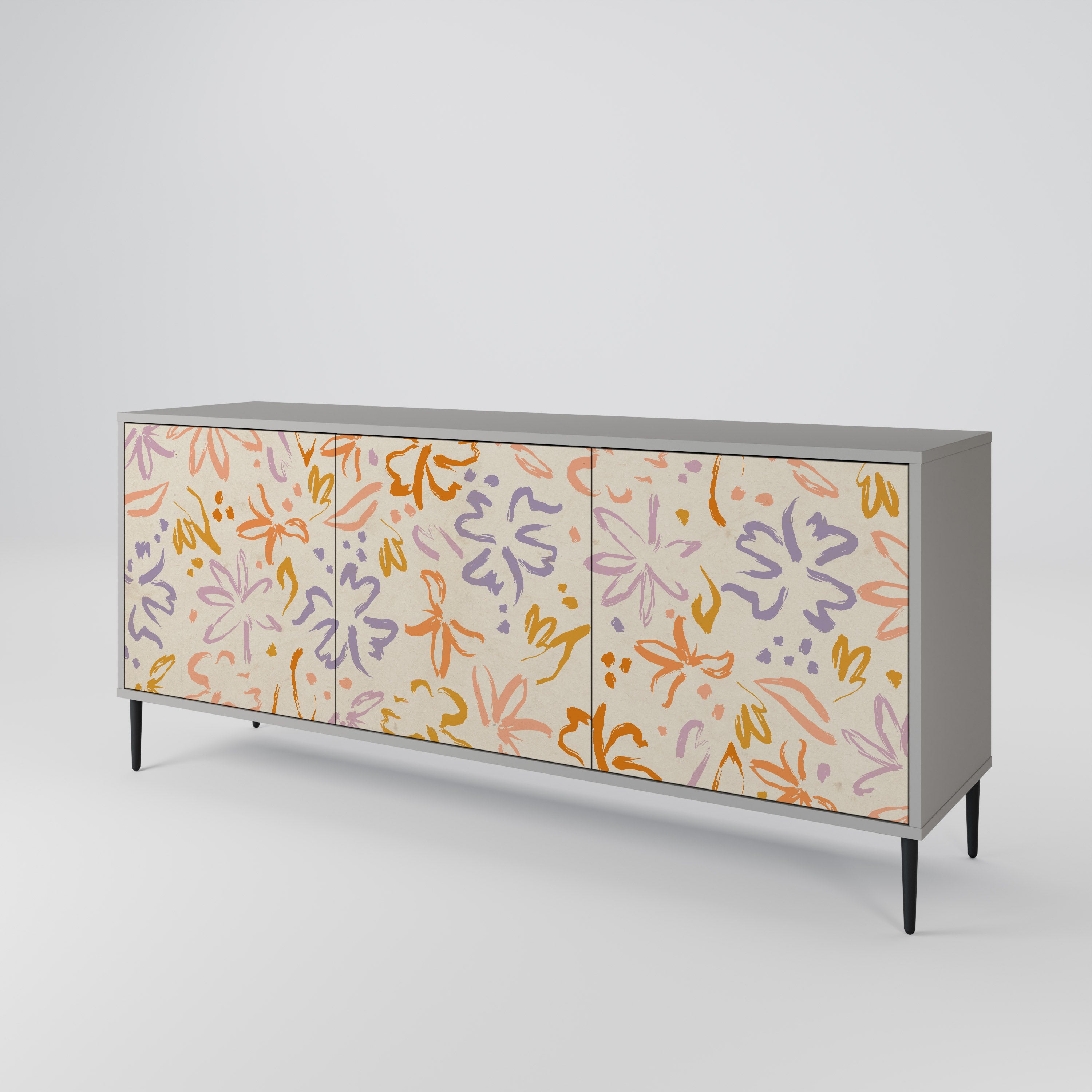 SPRING WHIMSY Komoda 3-drzwiowa korpus Szary