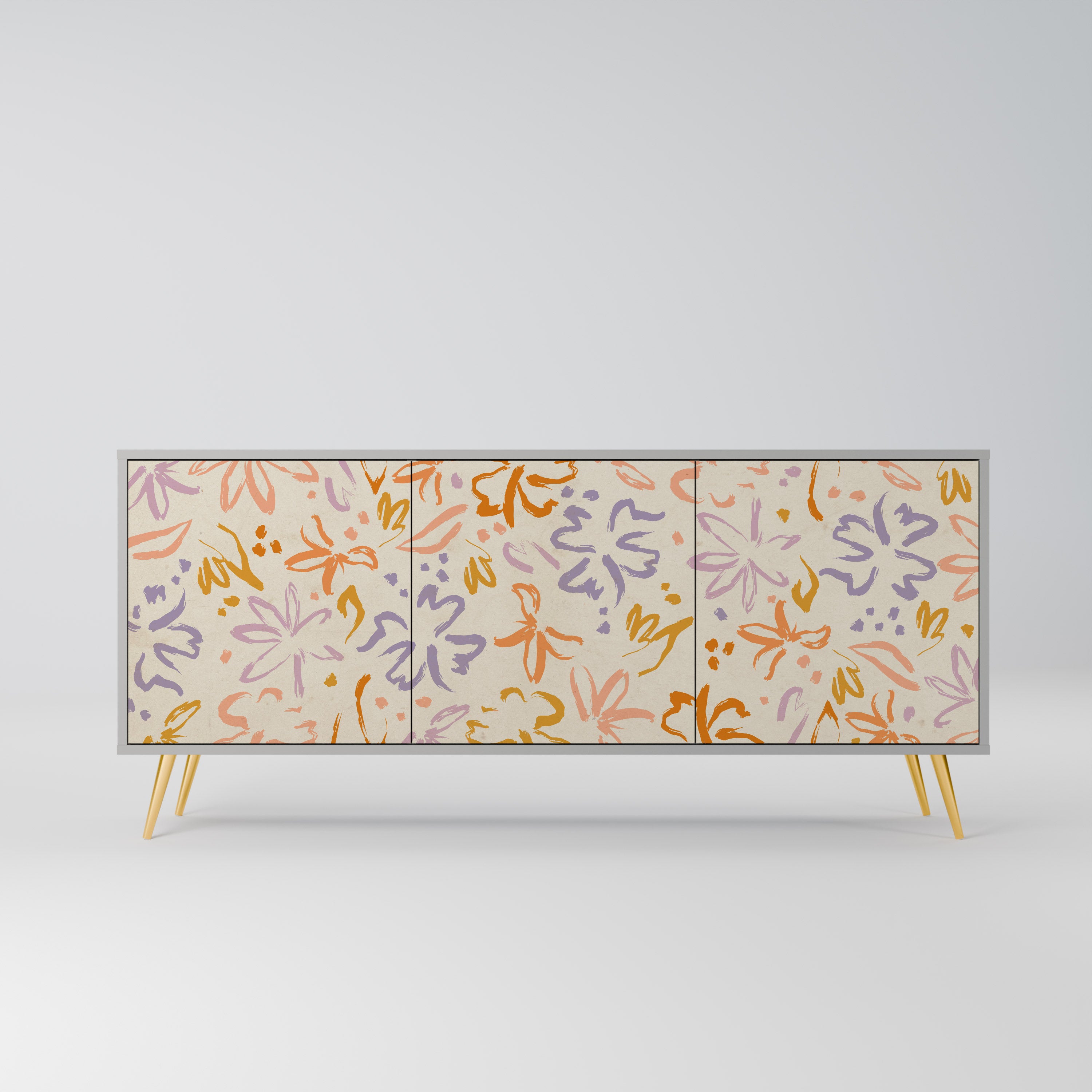 SPRING WHIMSY Komoda 3-drzwiowa korpus Szary
