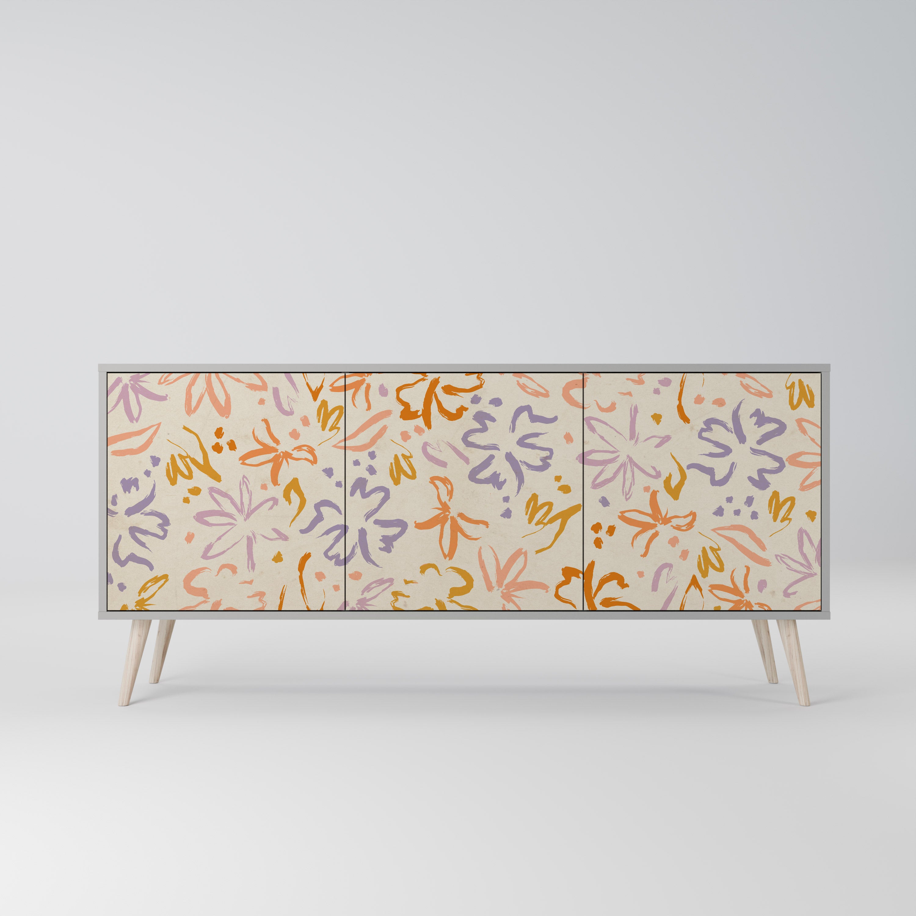 SPRING WHIMSY Komoda 3-drzwiowa korpus Szary