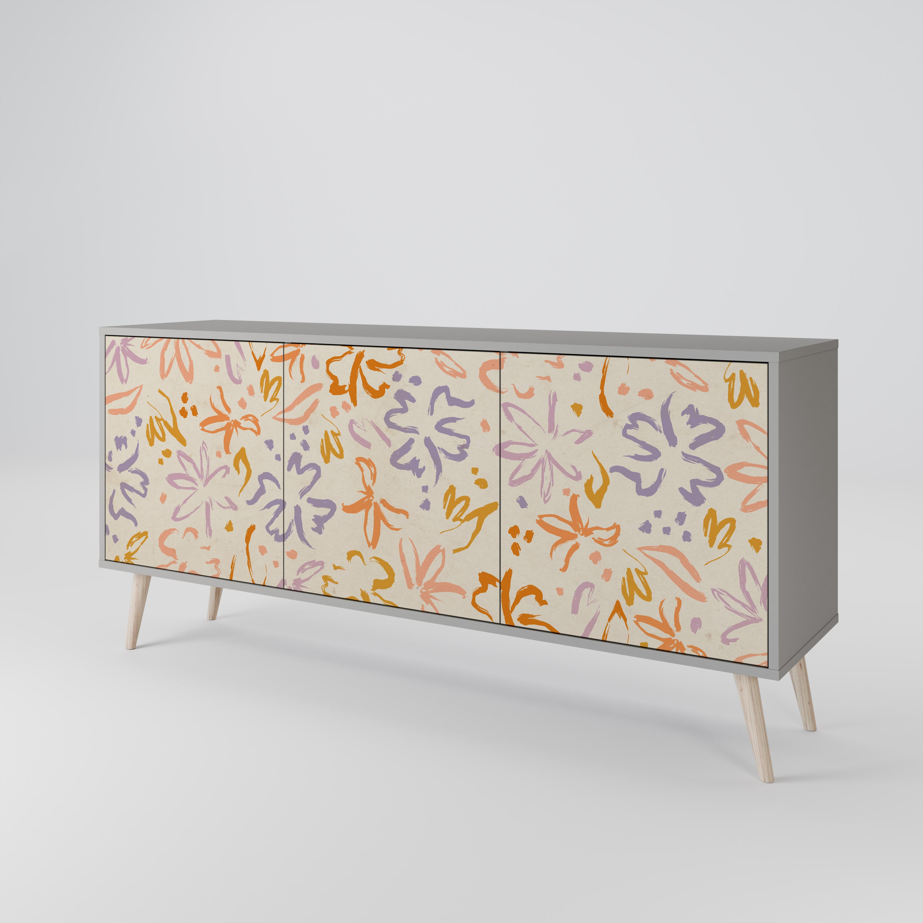 SPRING WHIMSY Komoda 3-drzwiowa korpus Szary