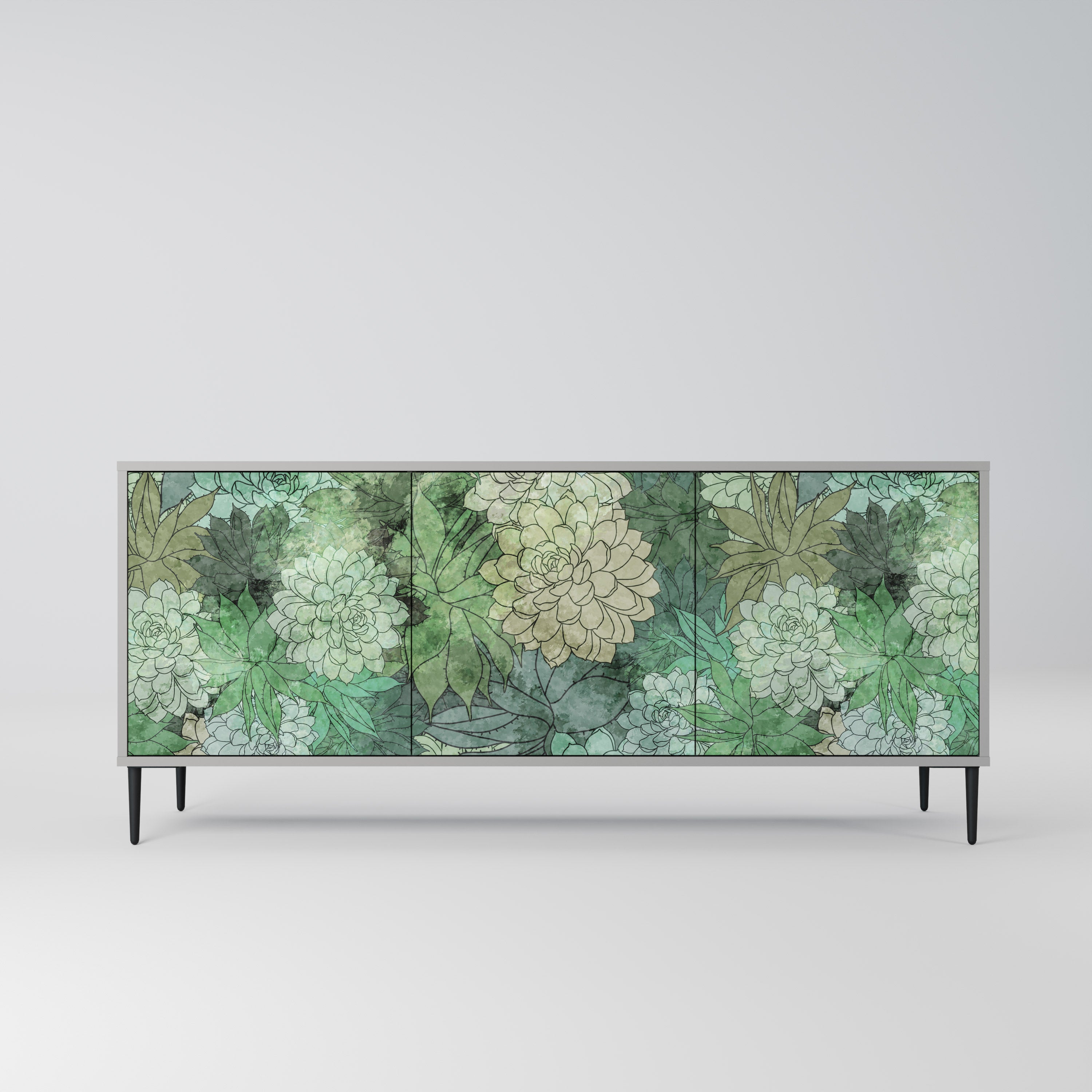 SUCCULENT CLUSTER Komoda 3-drzwiowa korpus Szary