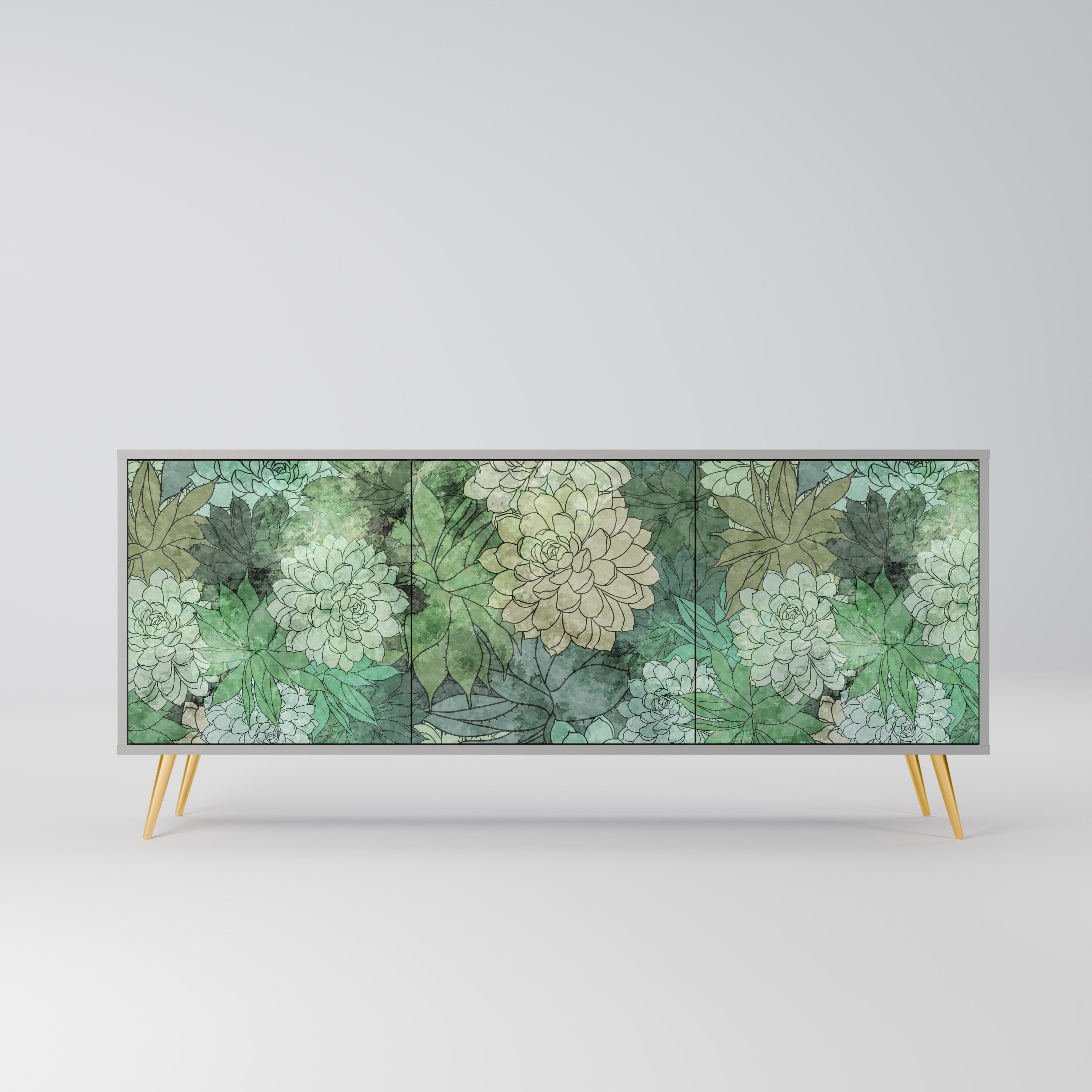 SUCCULENT CLUSTER Komoda 3-drzwiowa korpus Szary
