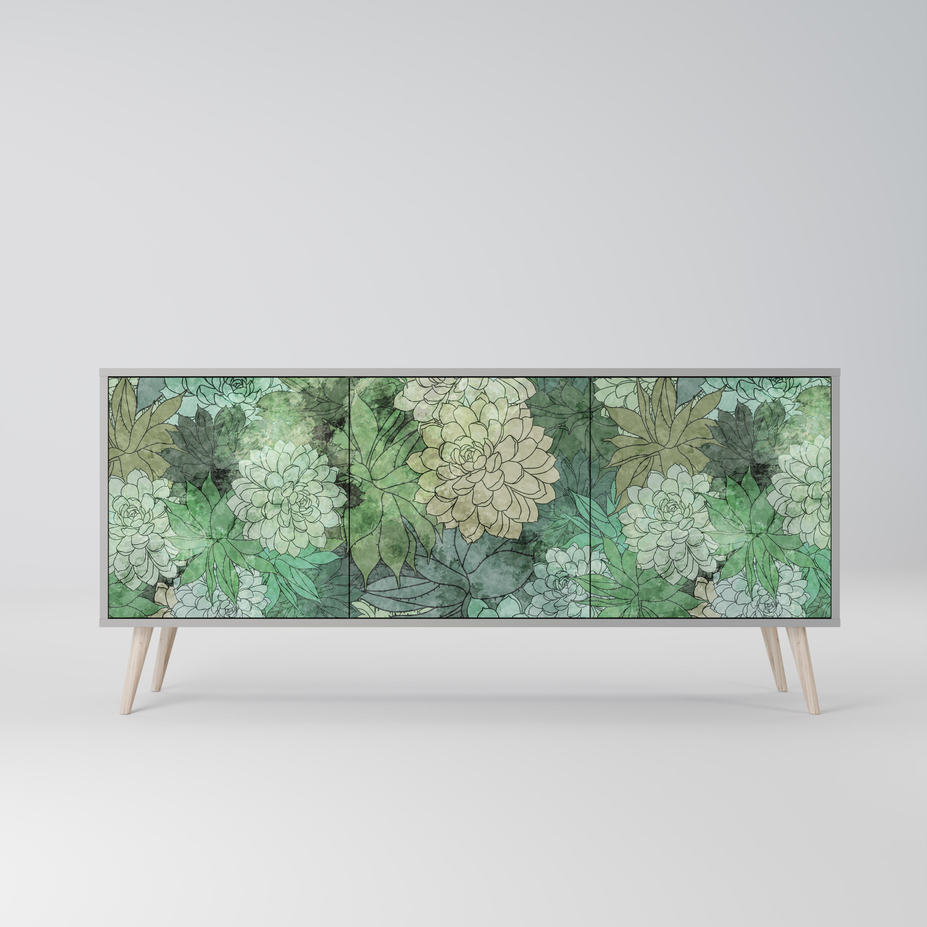 SUCCULENT CLUSTER Komoda 3-drzwiowa korpus Szary