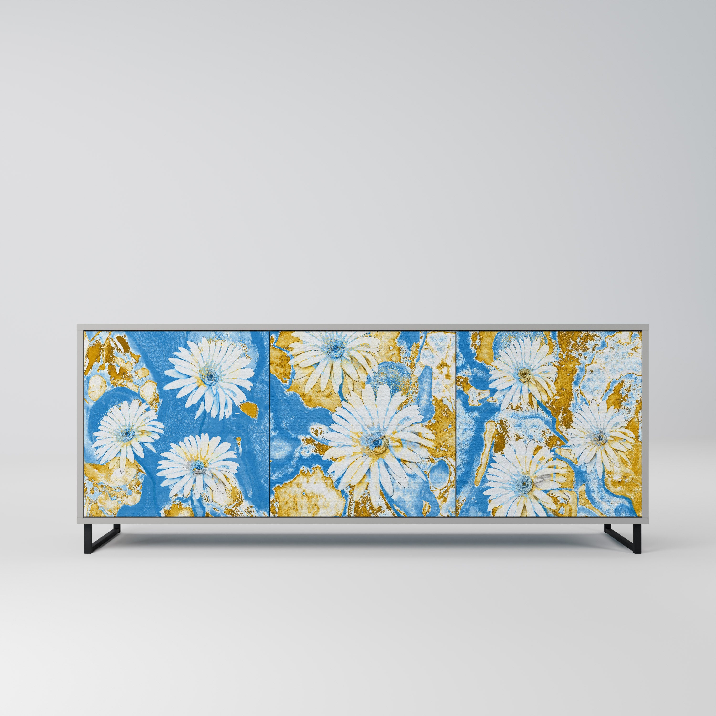 DAISY LUXE Komoda 3-drzwiowa korpus Szary