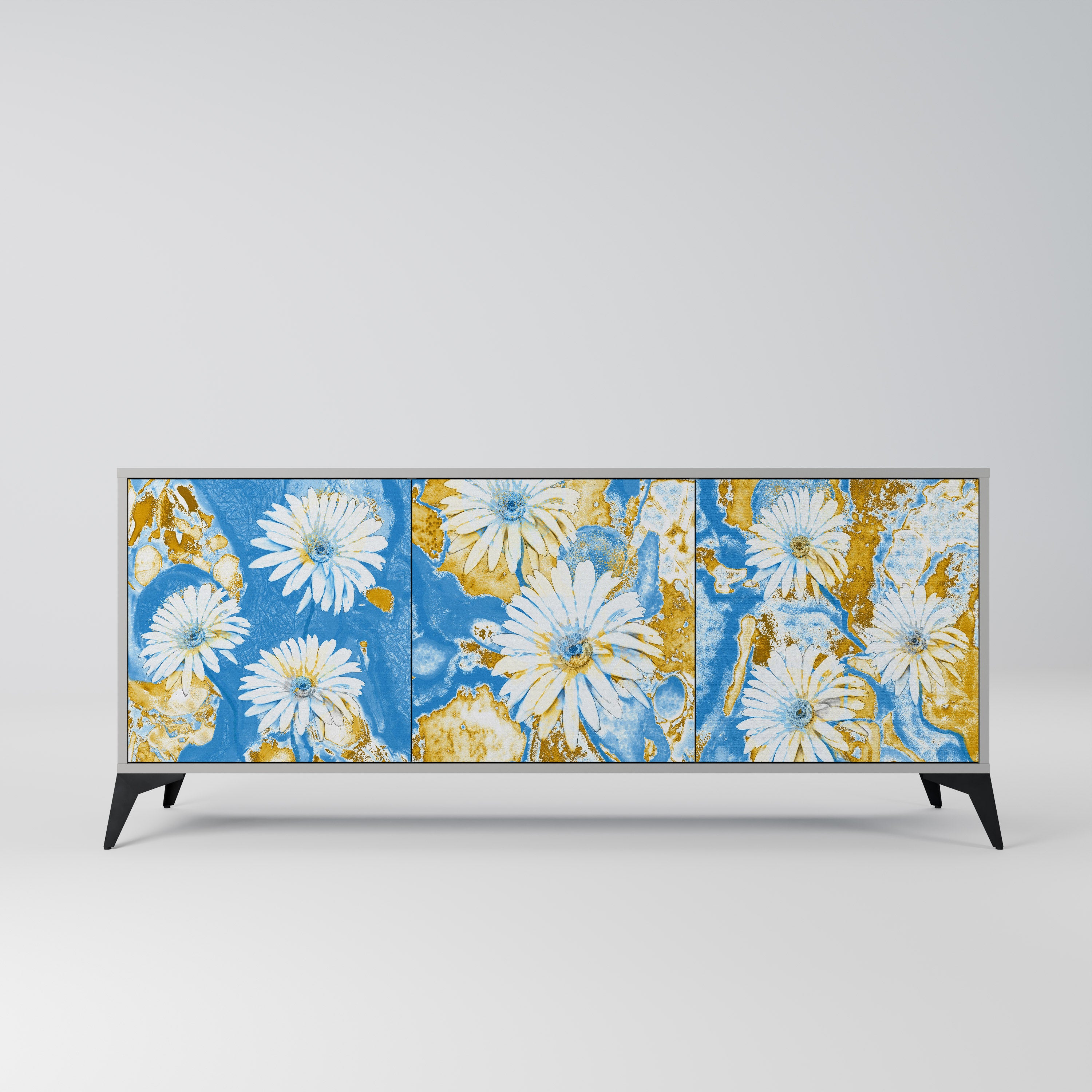 DAISY LUXE Komoda 3-drzwiowa korpus Szary
