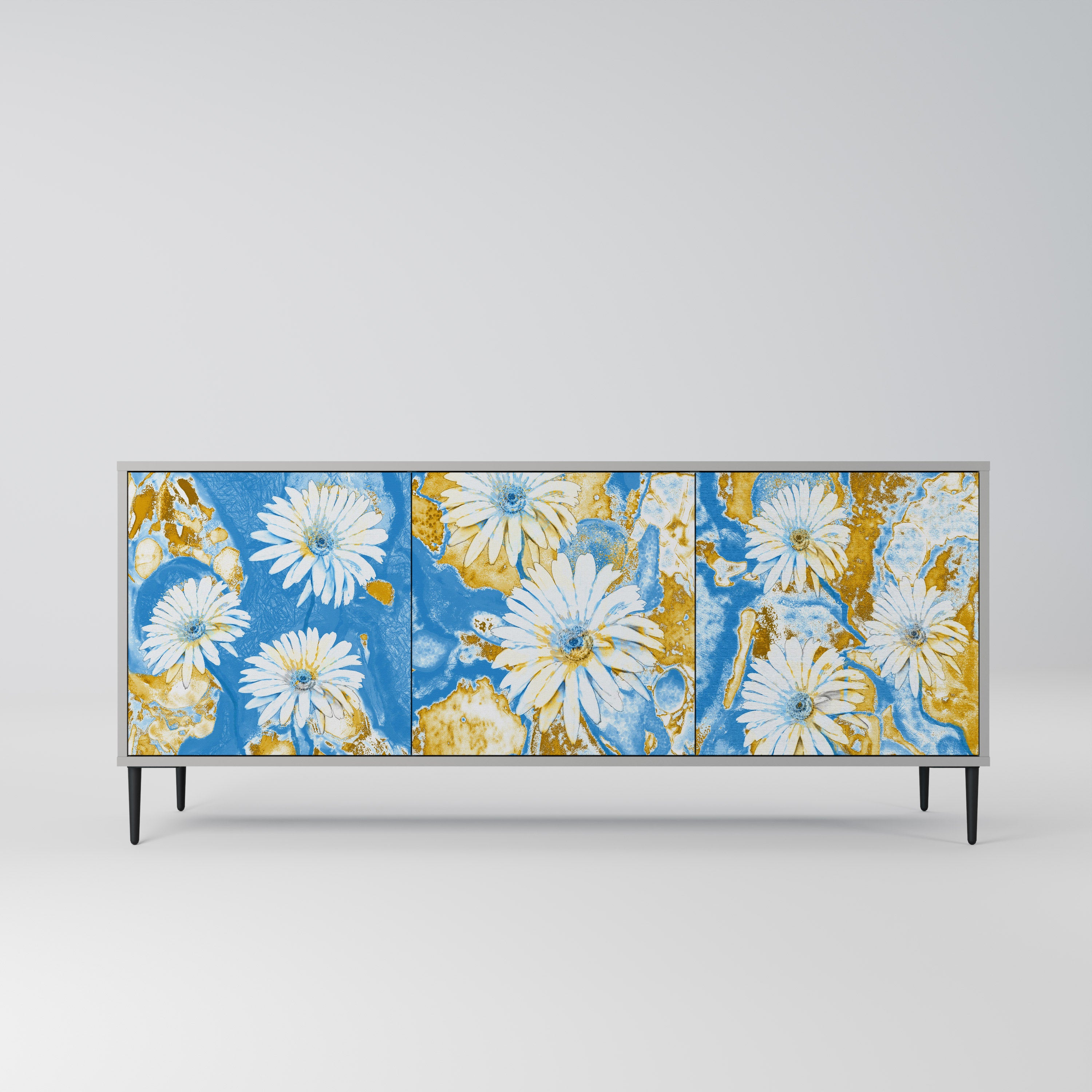 DAISY LUXE Komoda 3-drzwiowa korpus Szary