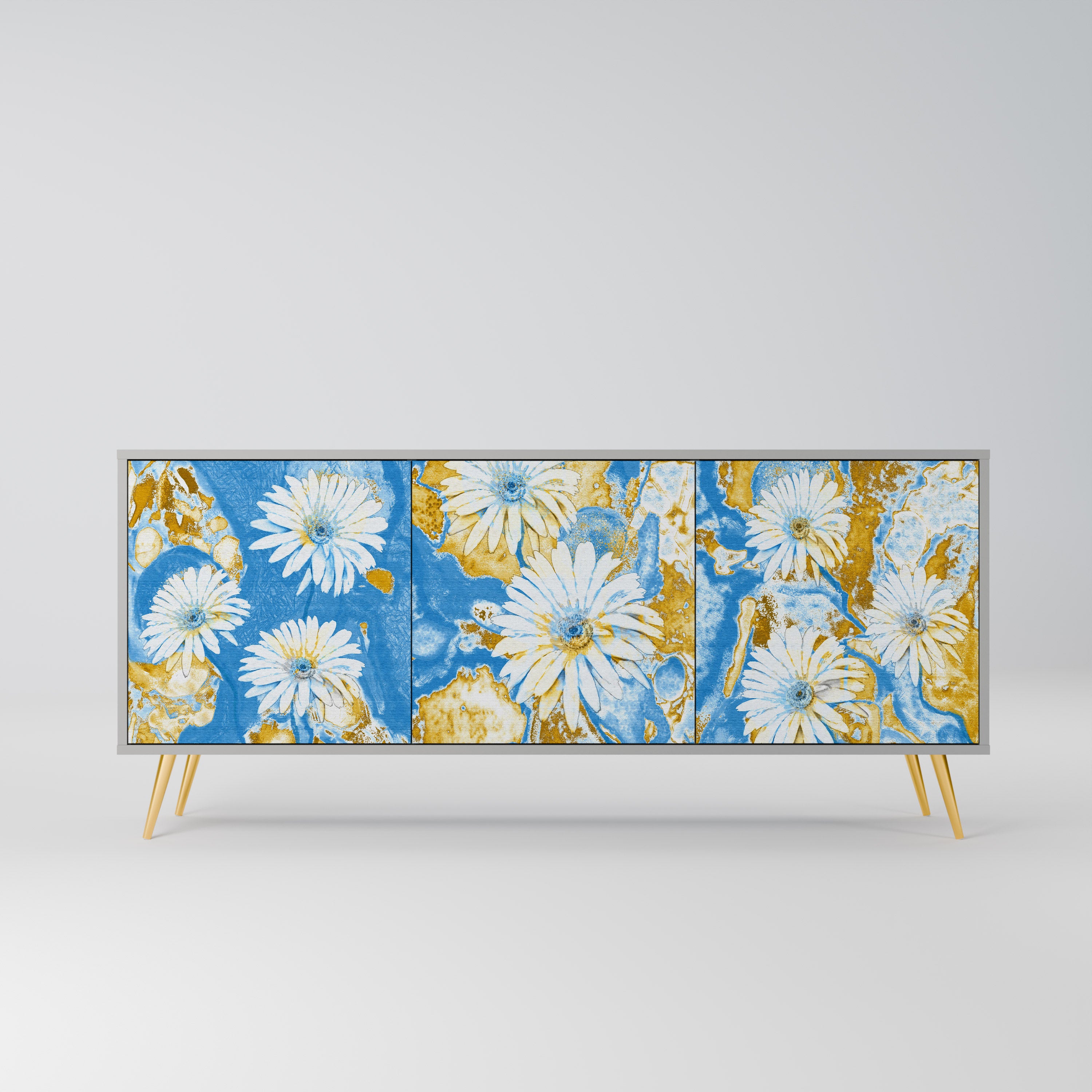 DAISY LUXE Komoda 3-drzwiowa korpus Szary