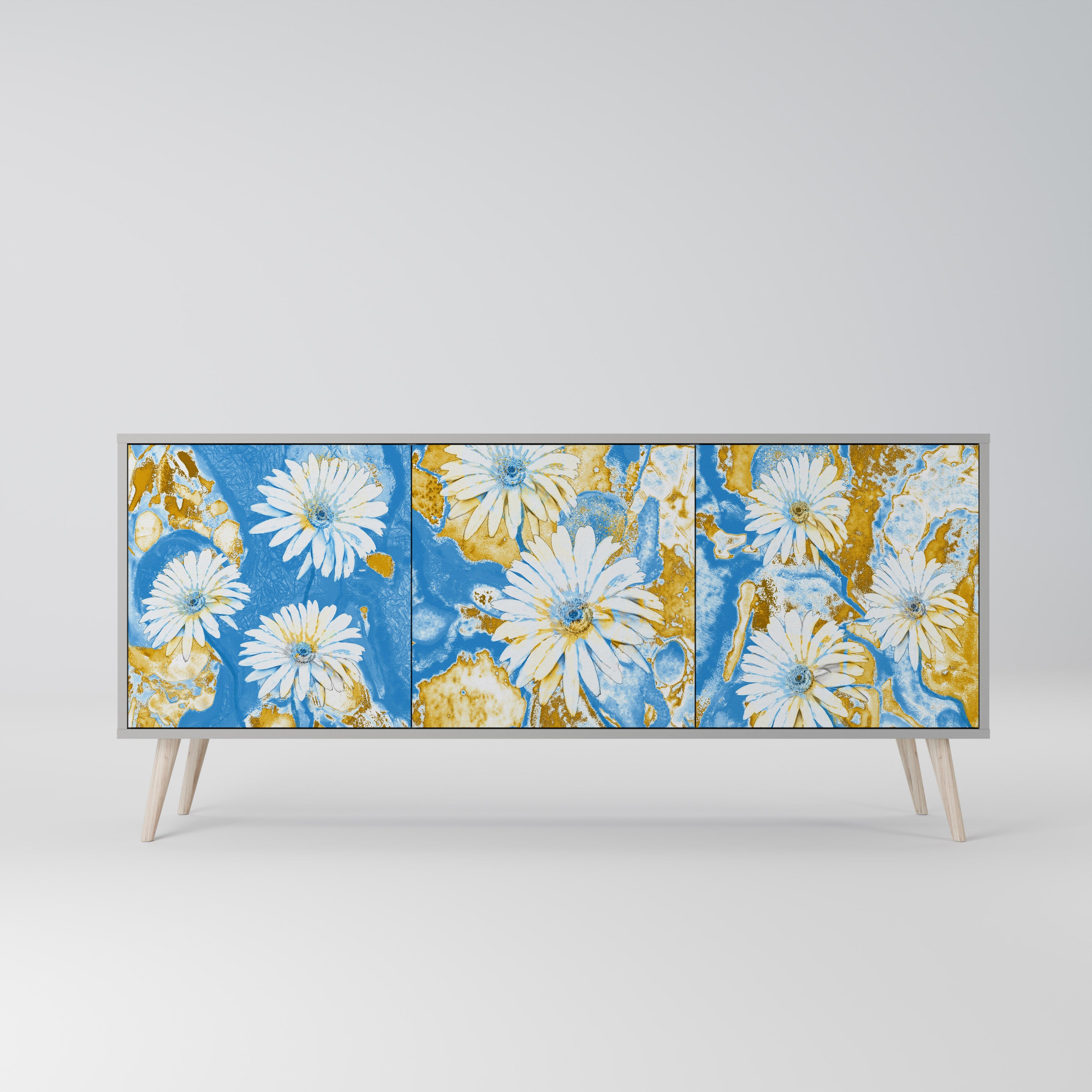 DAISY LUXE Komoda 3-drzwiowa korpus Szary