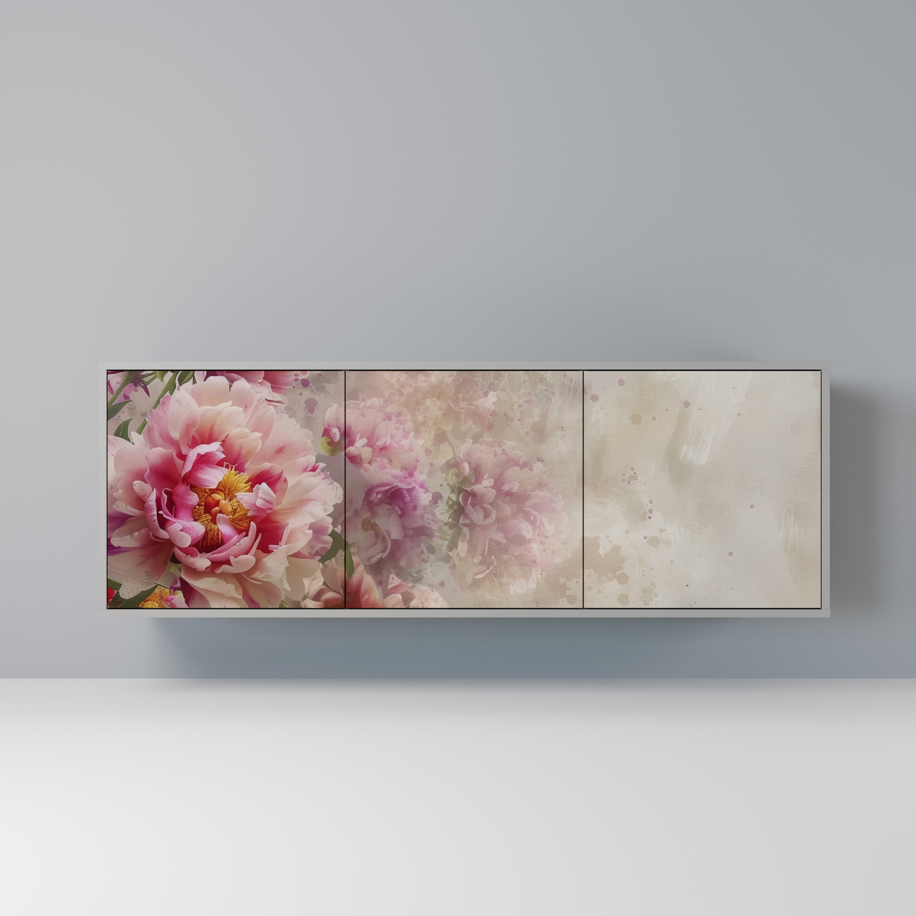PEONY WHISPER Komoda 3-drzwiowa korpus Szary