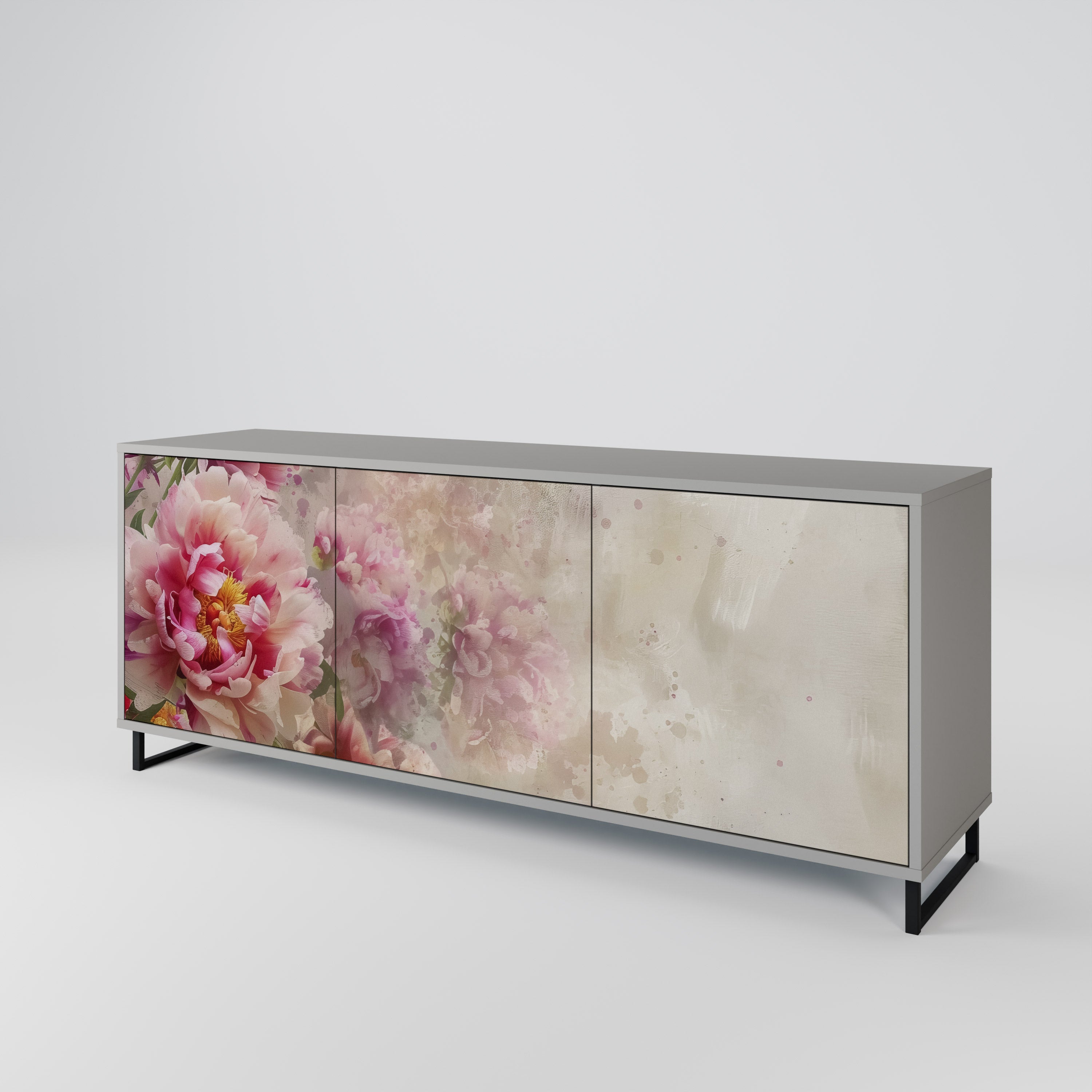 PEONY WHISPER Komoda 3-drzwiowa korpus Szary
