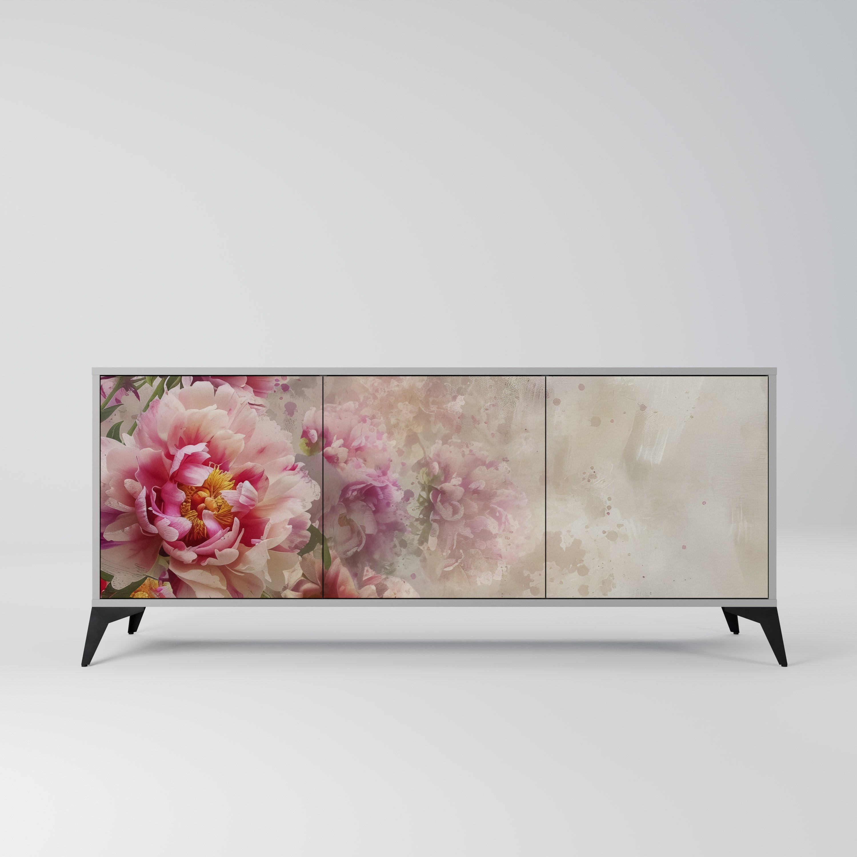 PEONY WHISPER Komoda 3-drzwiowa korpus Szary