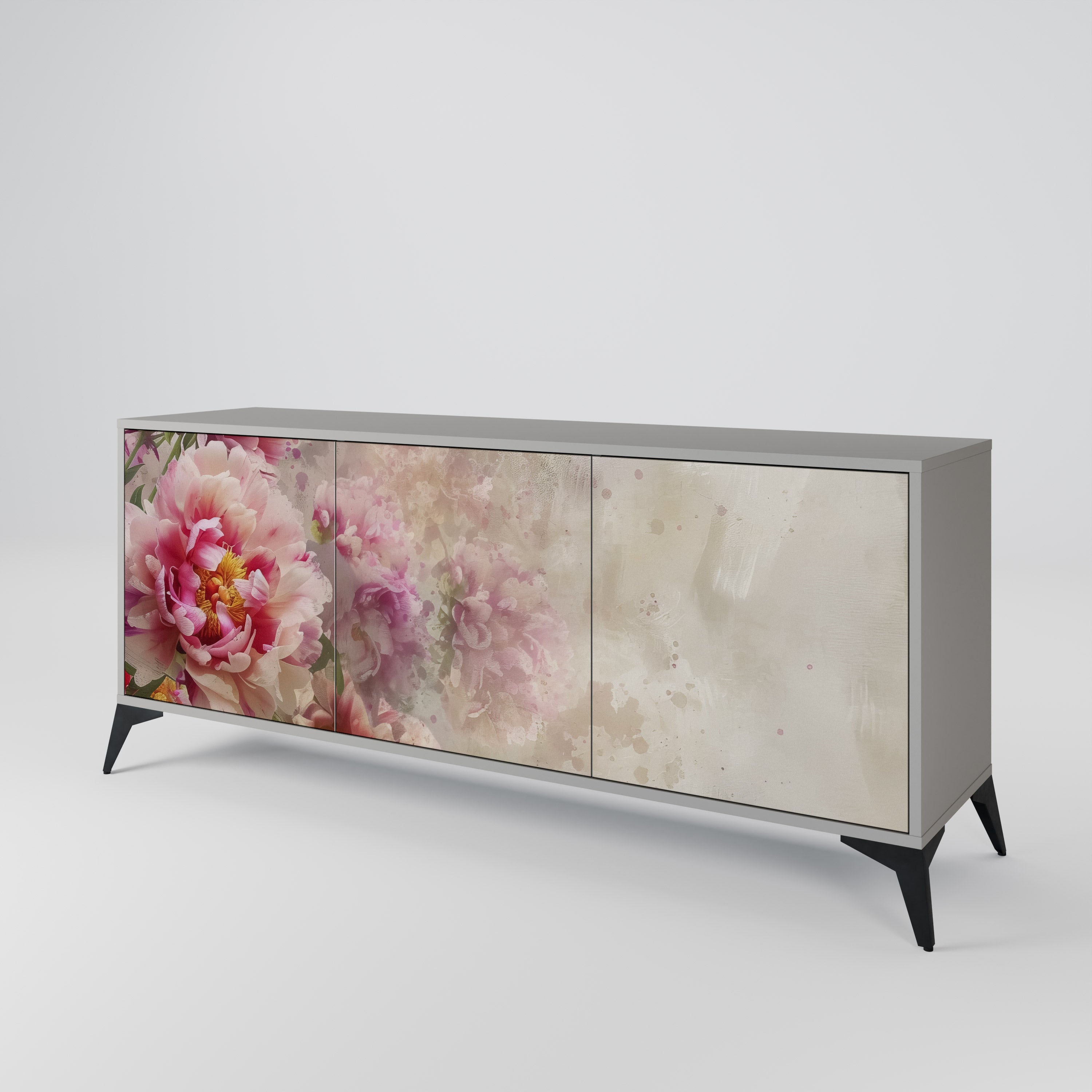 PEONY WHISPER Komoda 3-drzwiowa korpus Szary