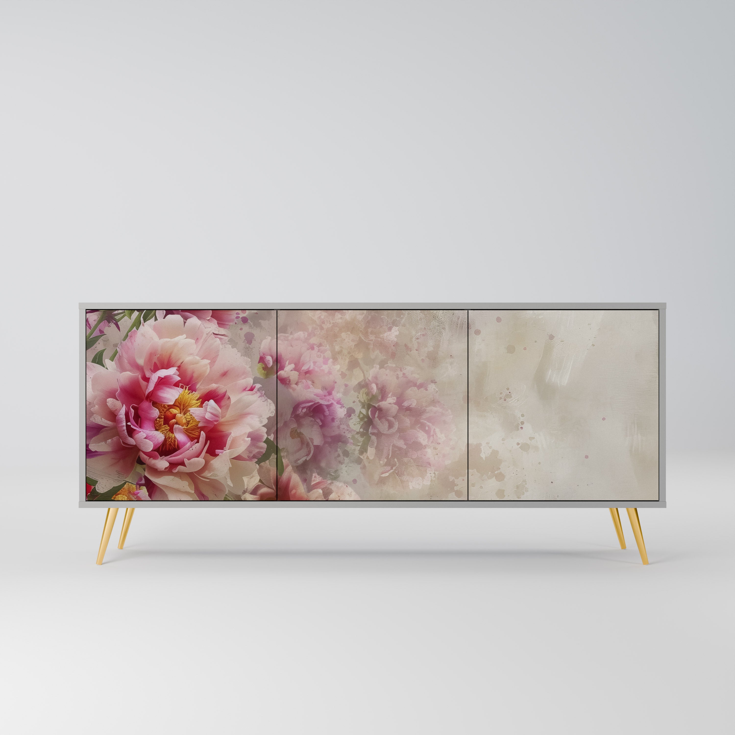 PEONY WHISPER Komoda 3-drzwiowa korpus Szary