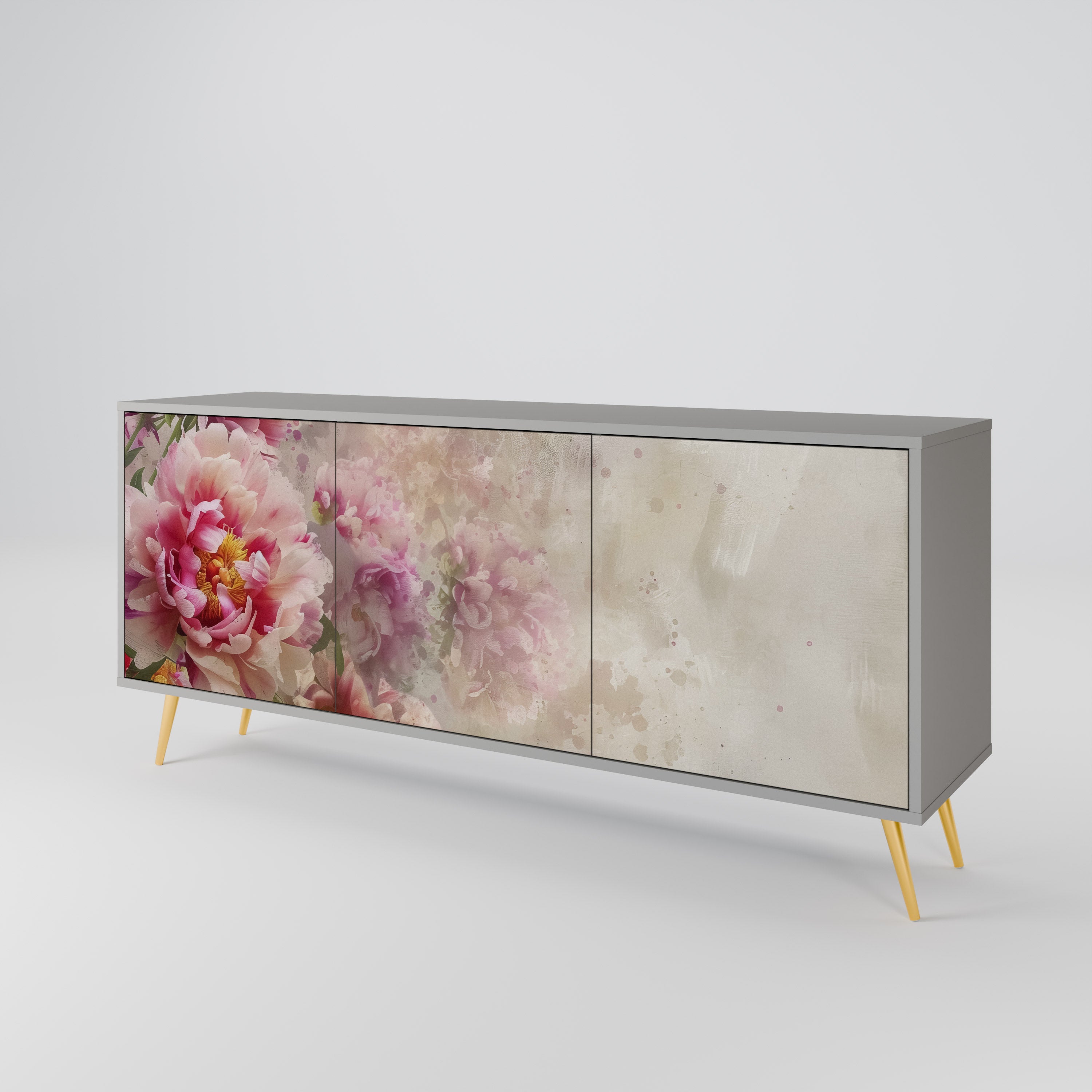 PEONY WHISPER Komoda 3-drzwiowa korpus Szary