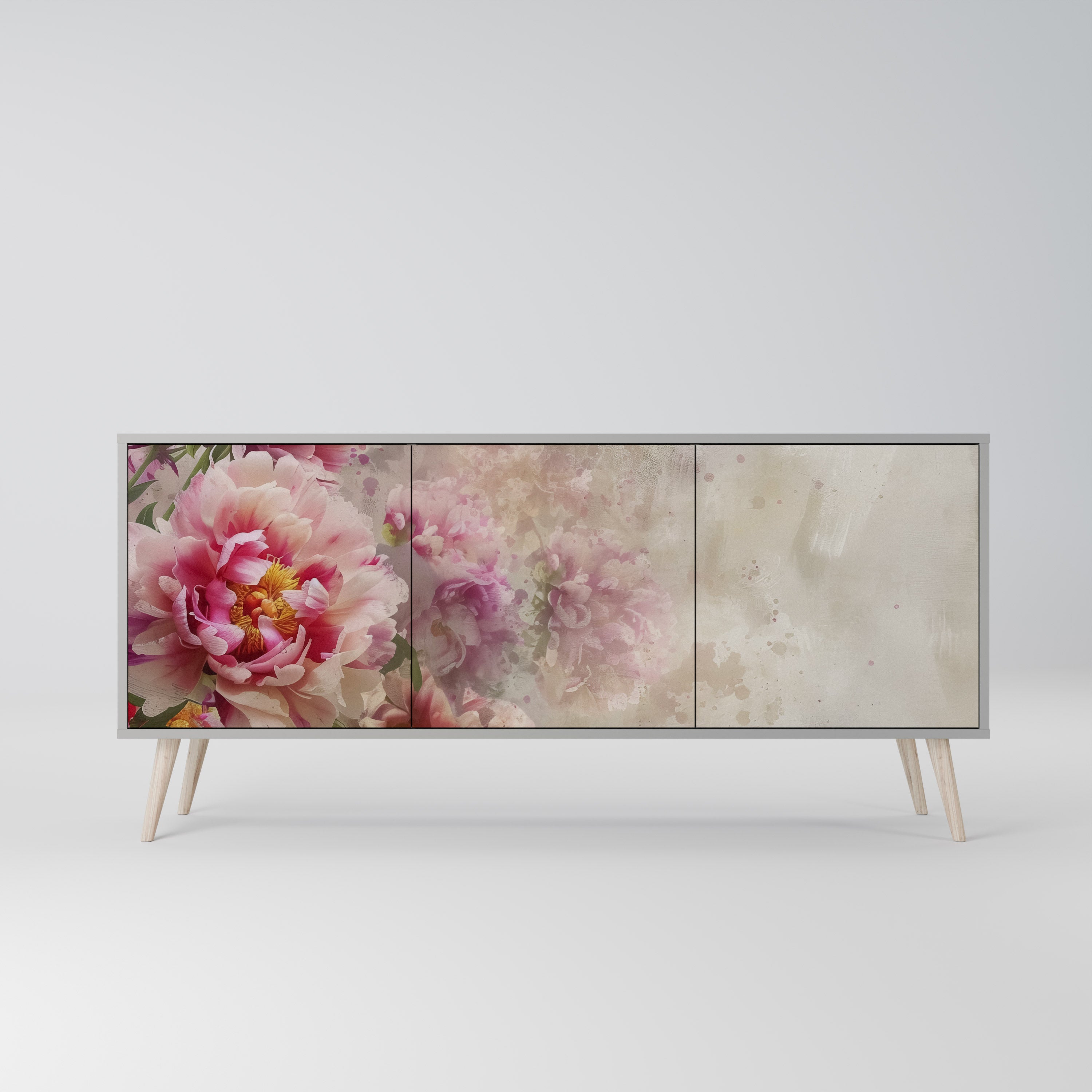 PEONY WHISPER Komoda 3-drzwiowa korpus Szary