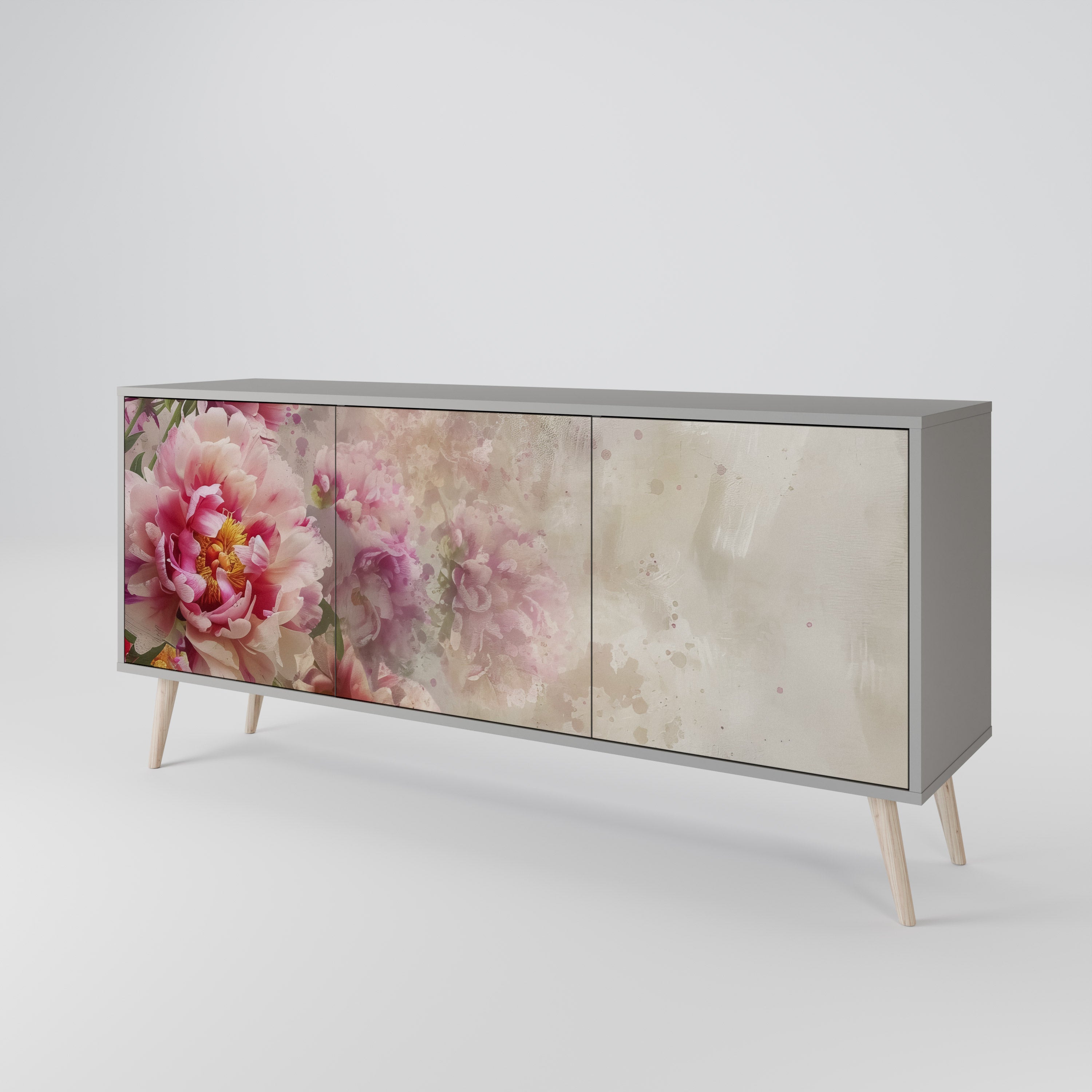 PEONY WHISPER Komoda 3-drzwiowa korpus Szary