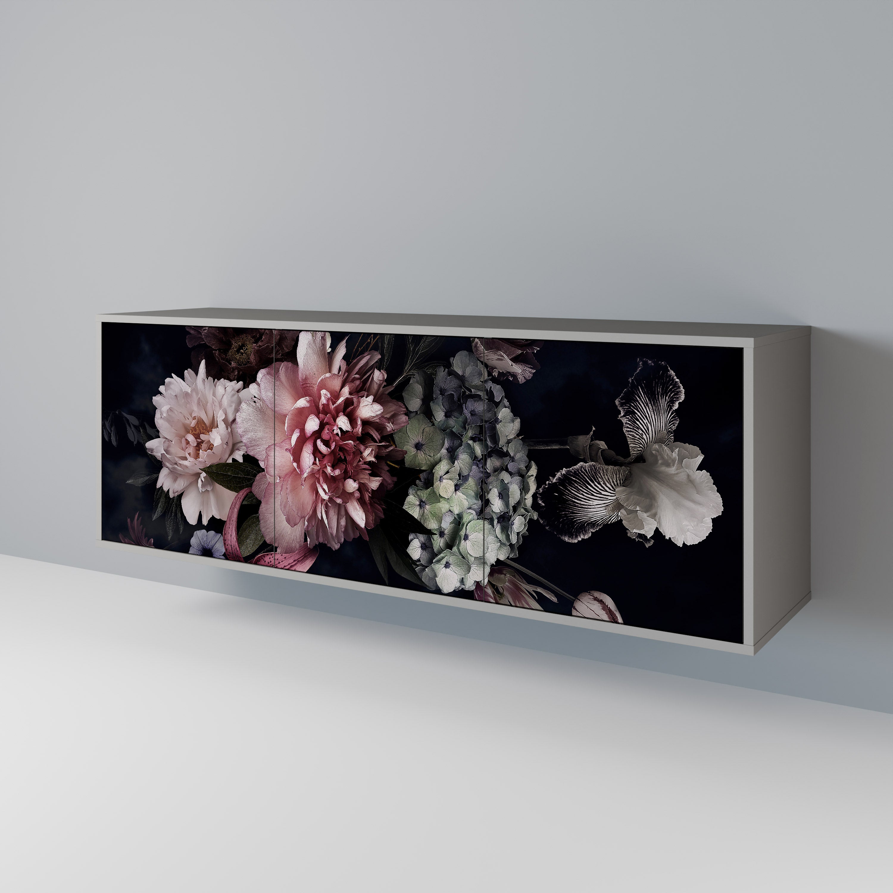 PURE BLOSSOM Komoda 3-drzwiowa korpus Szary
