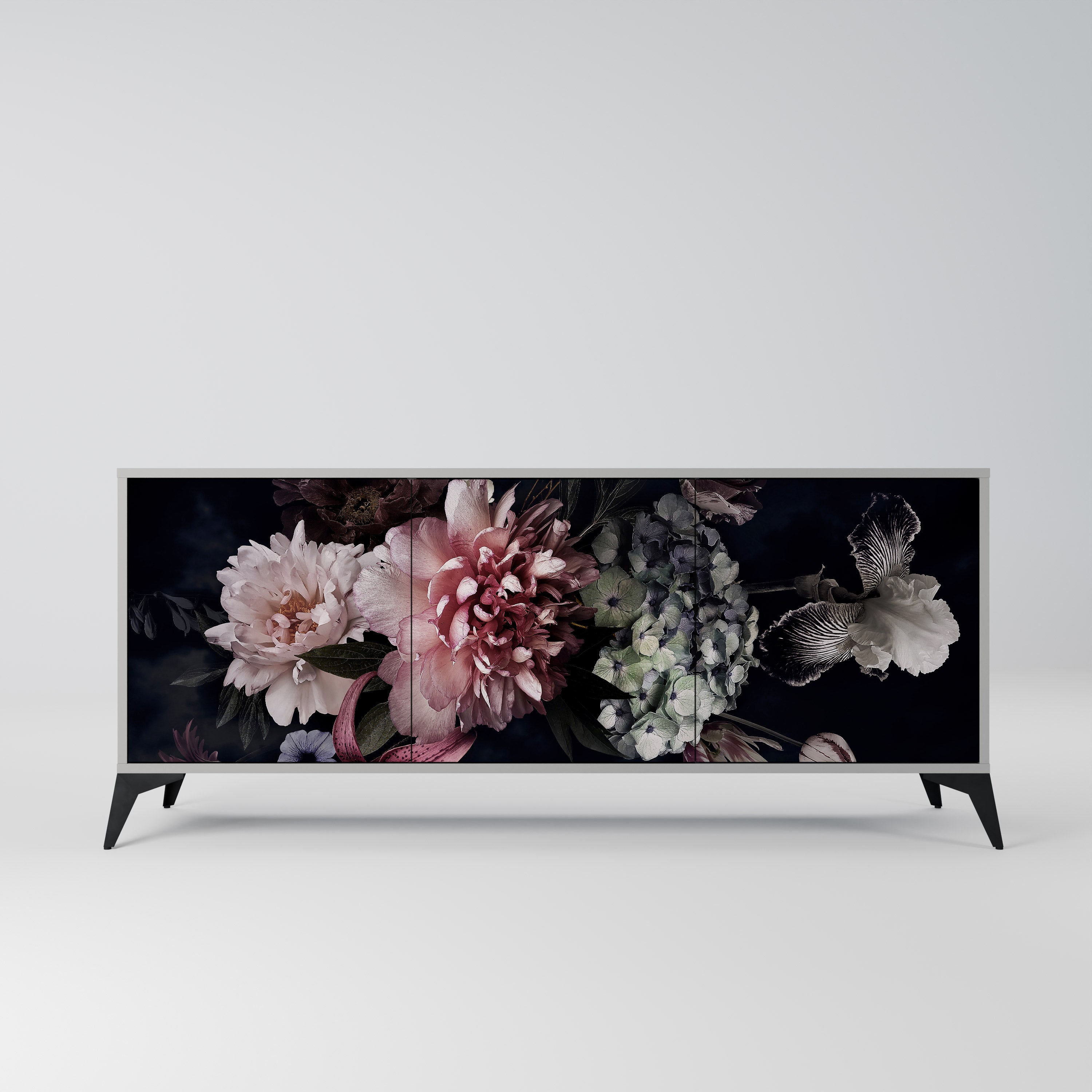 PURE BLOSSOM Komoda 3-drzwiowa korpus Szary