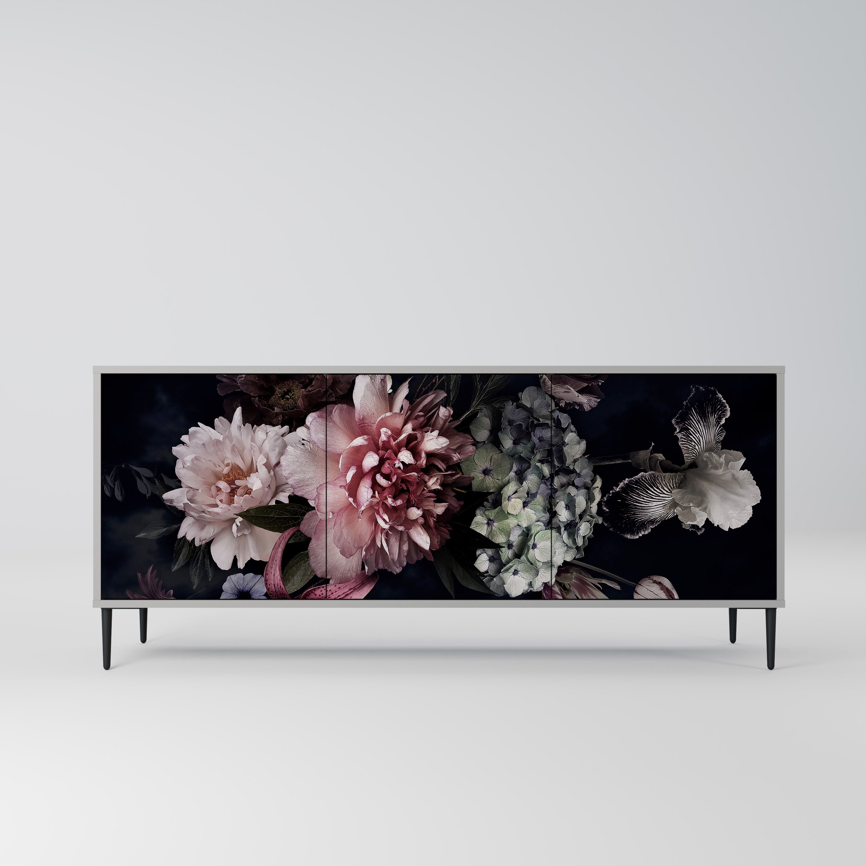 PURE BLOSSOM Komoda 3-drzwiowa korpus Szary