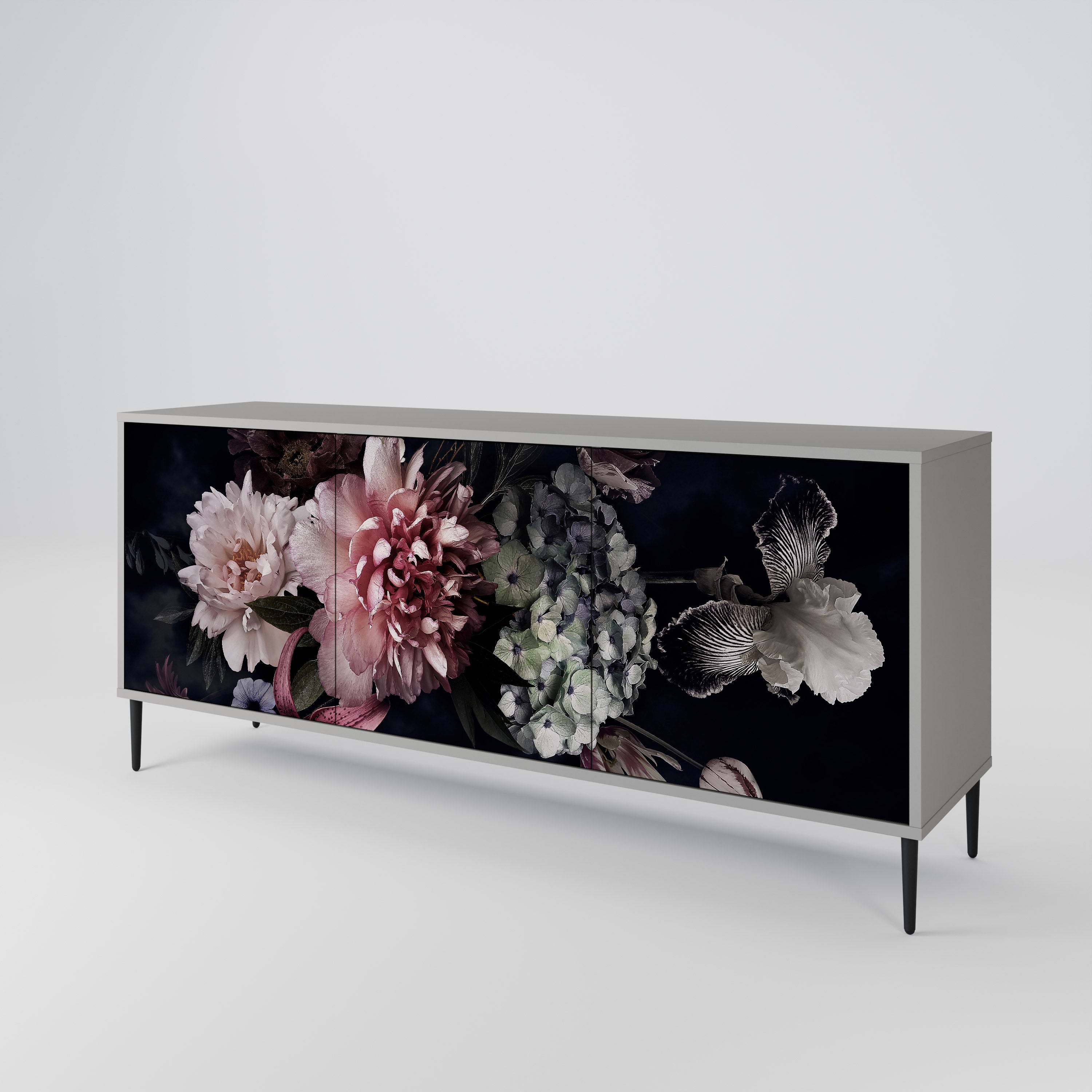 PURE BLOSSOM Komoda 3-drzwiowa korpus Szary