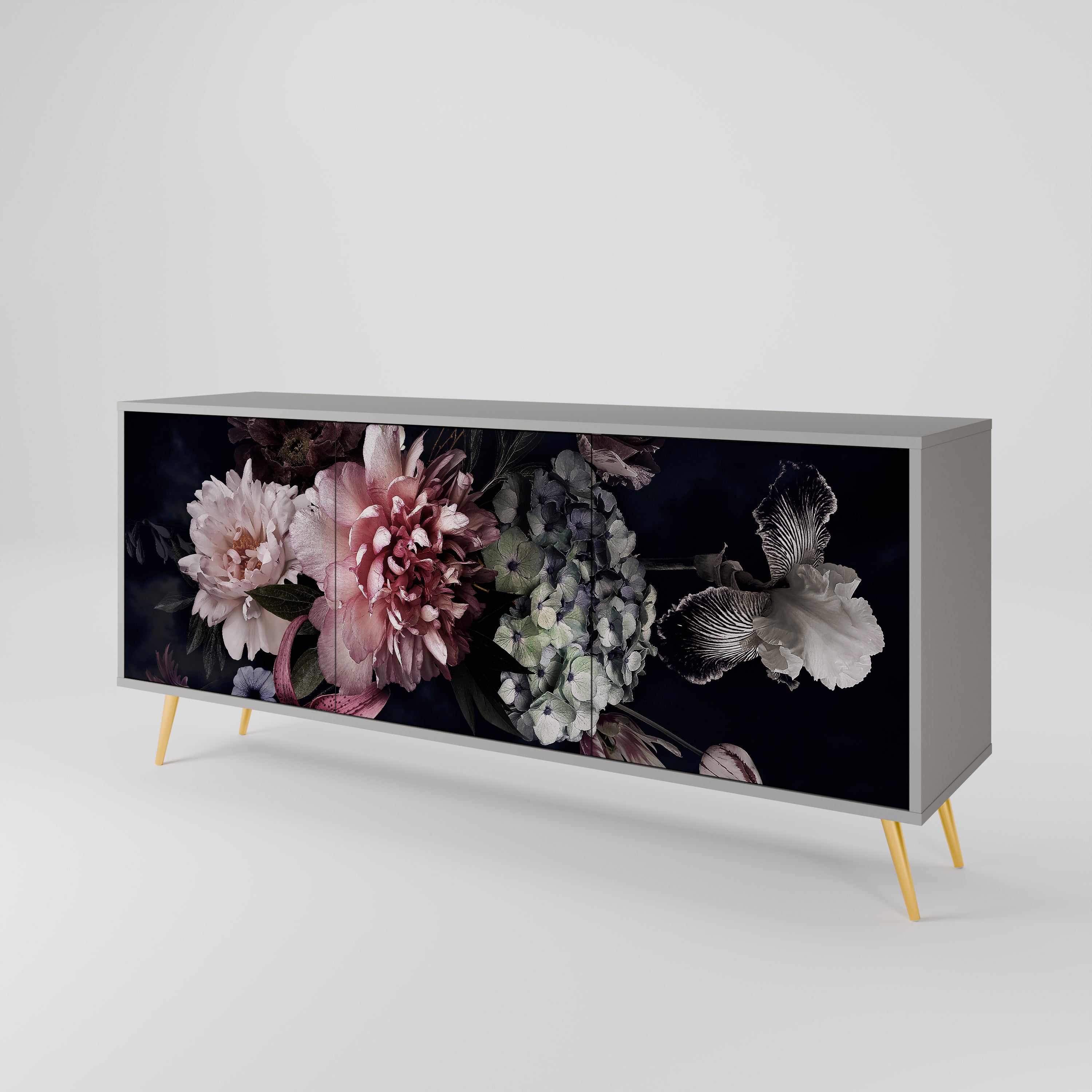 PURE BLOSSOM Komoda 3-drzwiowa korpus Szary