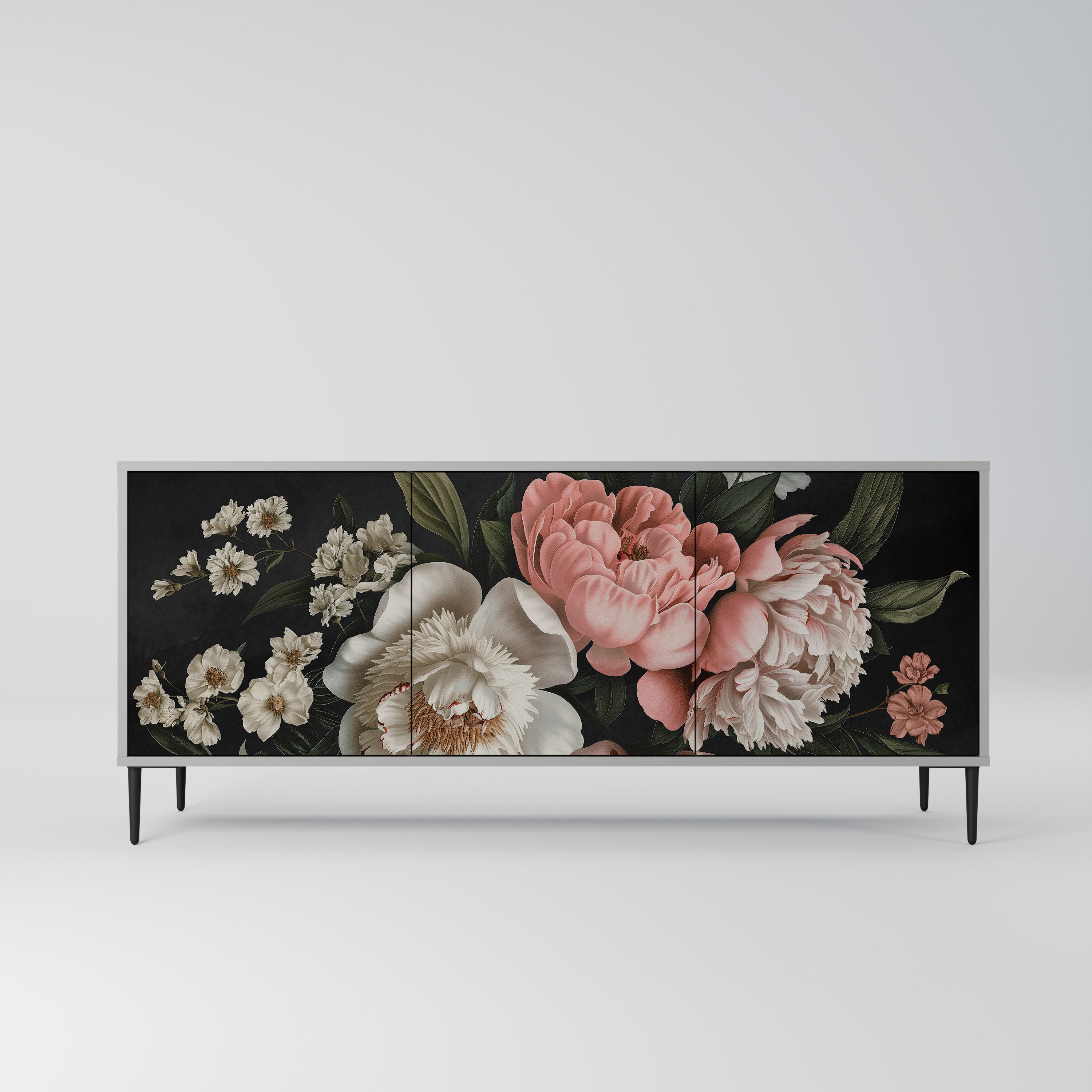 LUSH ELEGANCE Komoda 3-drzwiowa korpus Szary