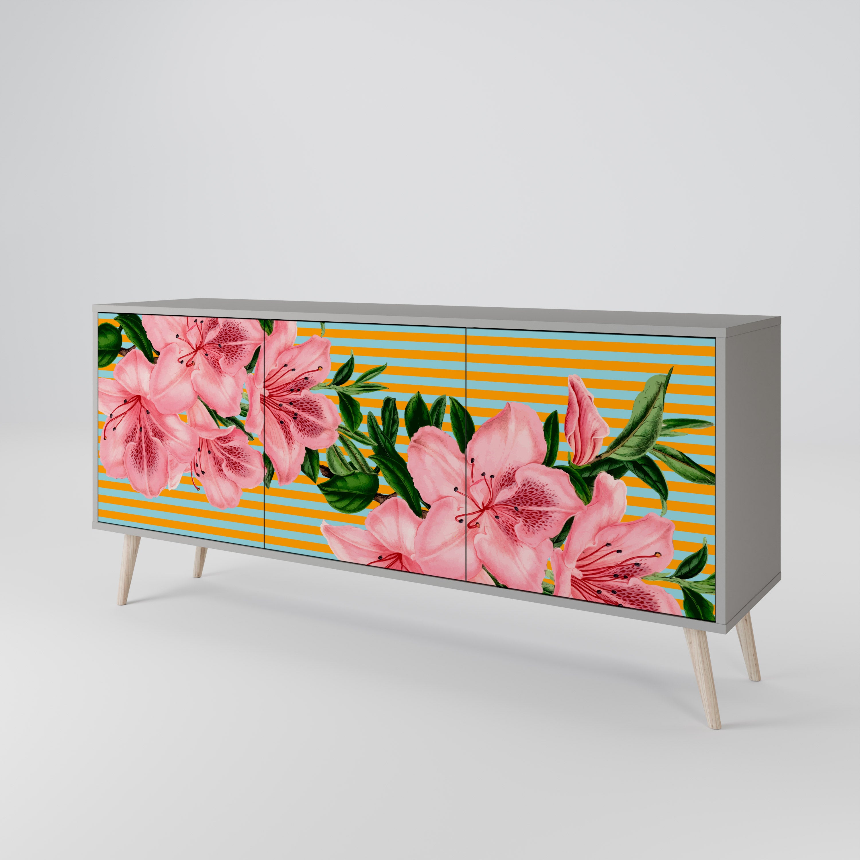 FRAGILE BEAUTY Komoda 3-drzwiowa korpus Szary