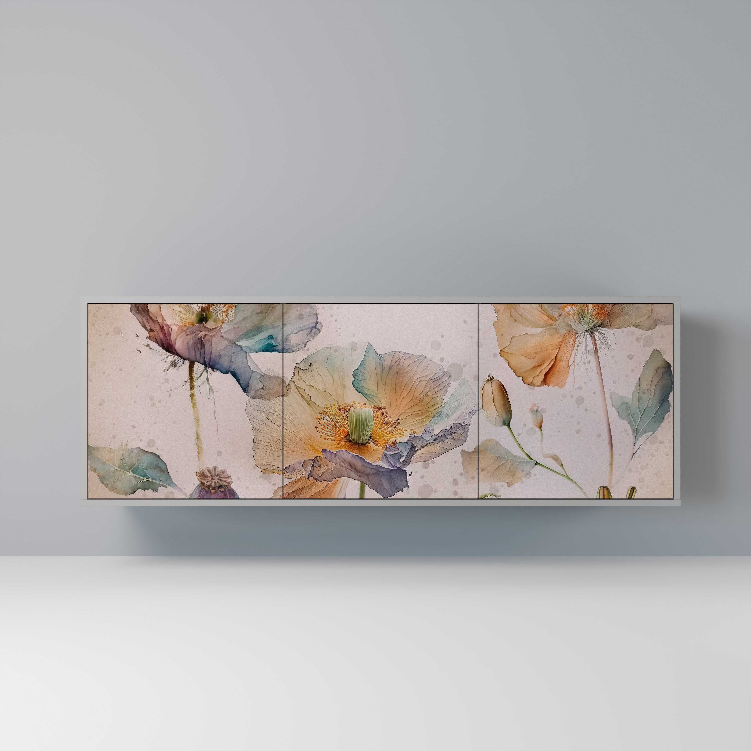 SOFTEN POPPY Komoda 3-drzwiowa korpus Szary