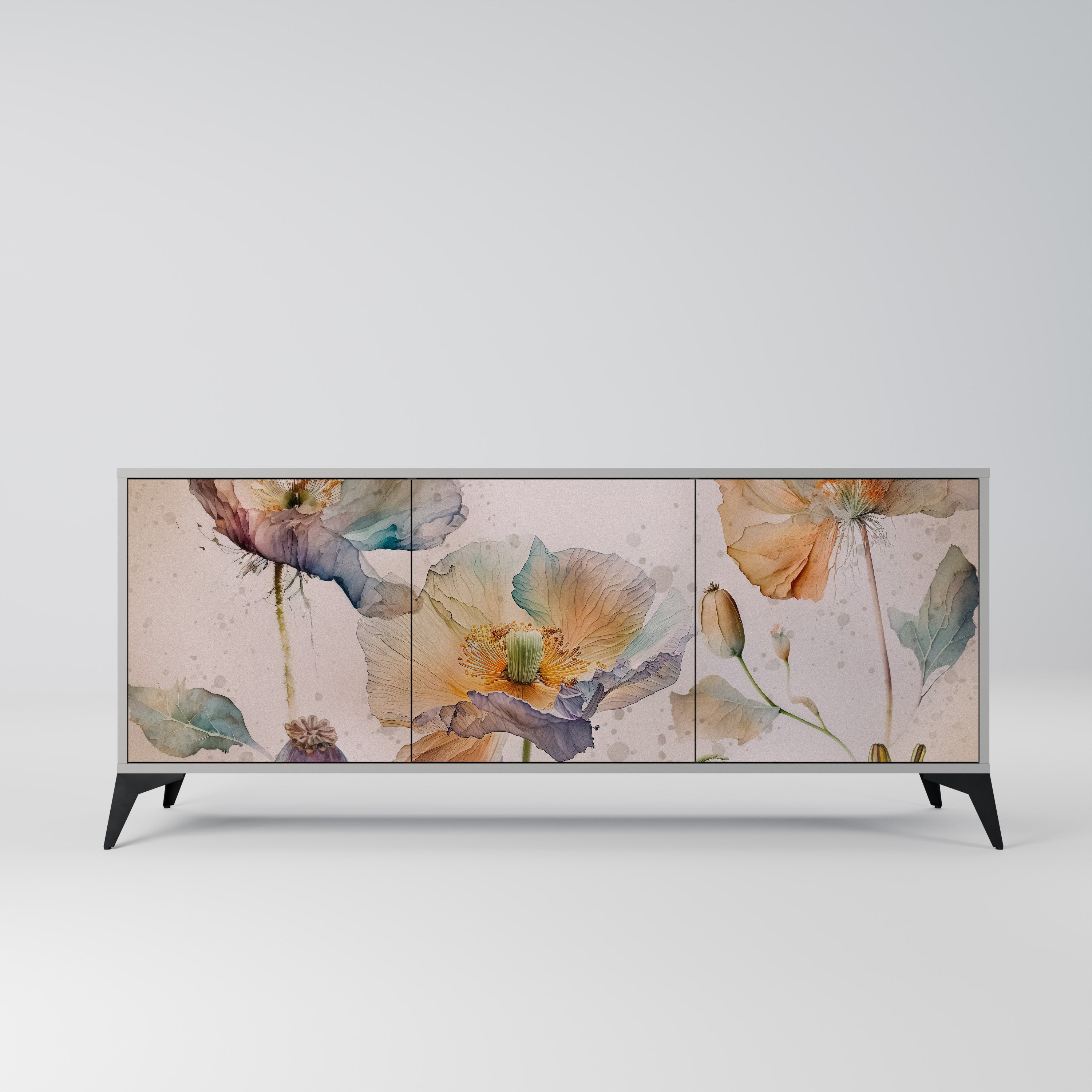 SOFTEN POPPY Komoda 3-drzwiowa korpus Szary