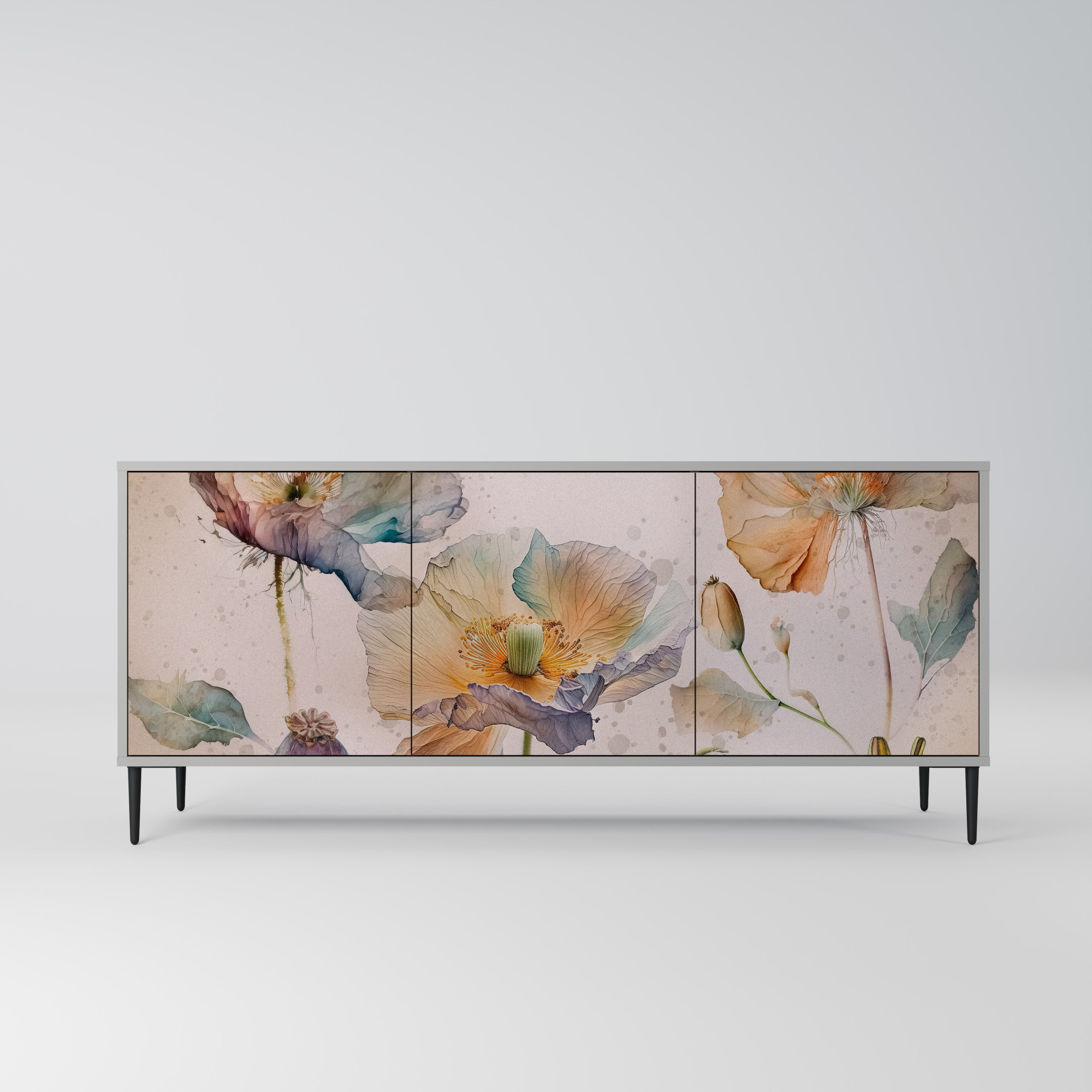 SOFTEN POPPY Komoda 3-drzwiowa korpus Szary