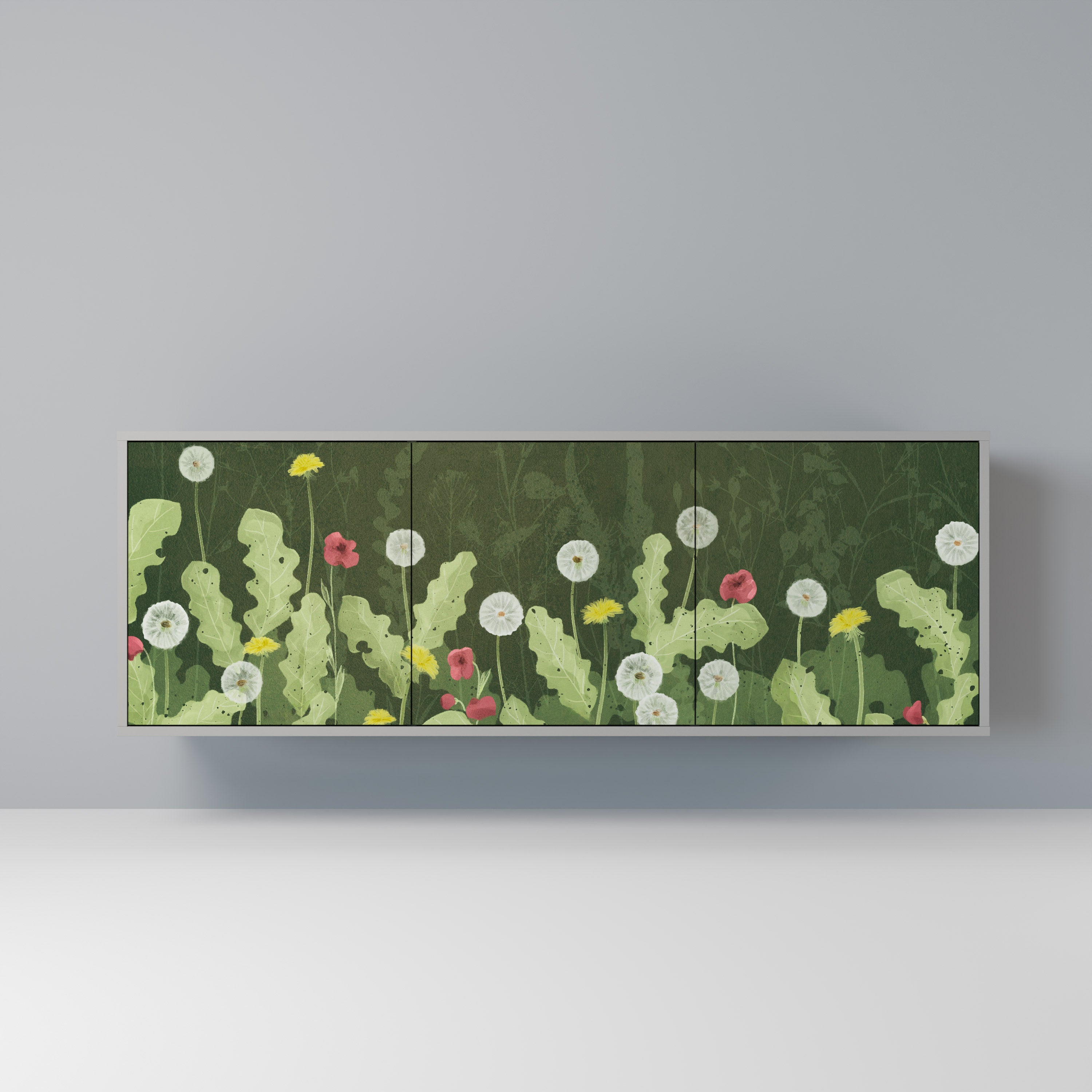 DANDELION AMUSE Komoda 3-drzwiowa korpus Szary