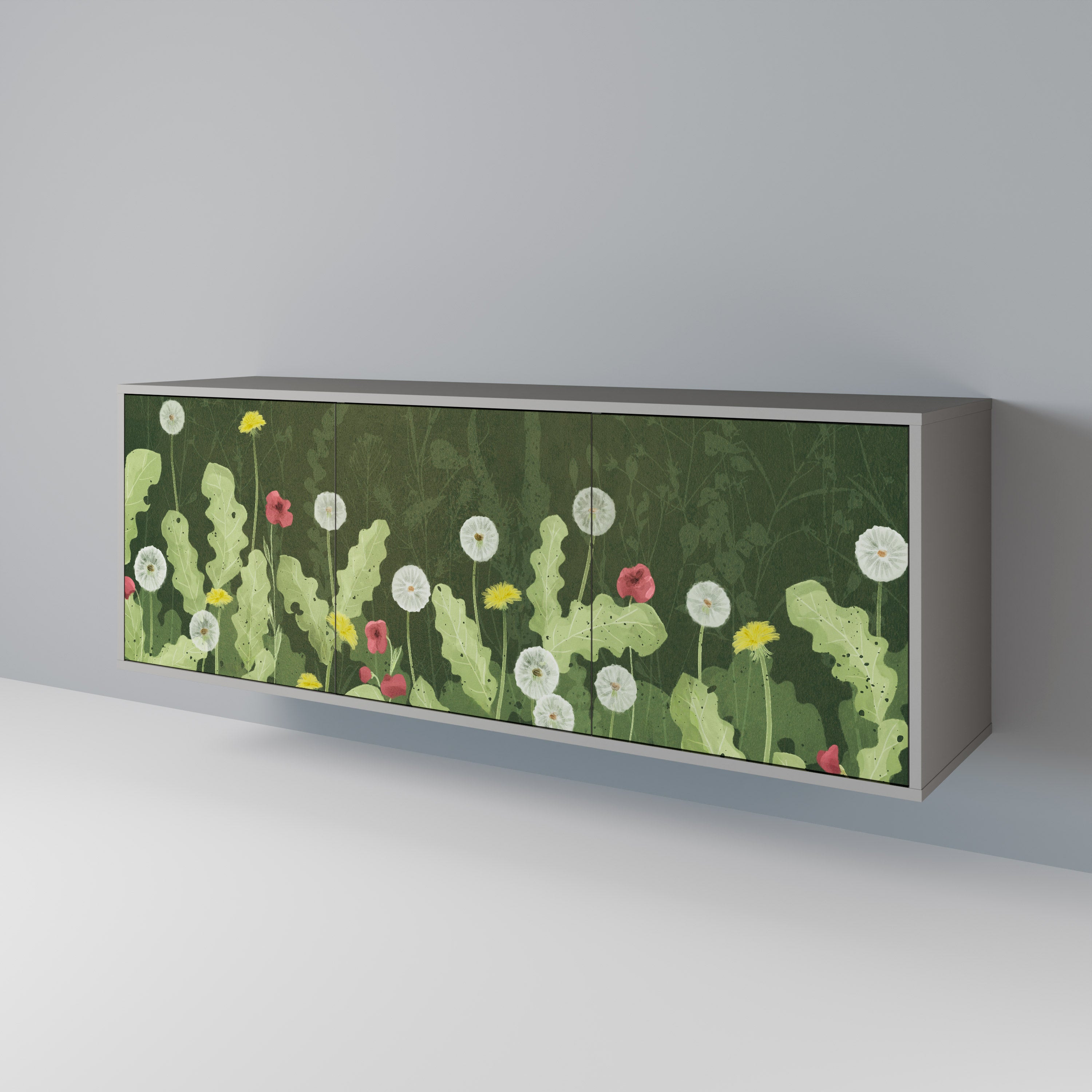 DANDELION AMUSE Komoda 3-drzwiowa korpus Szary