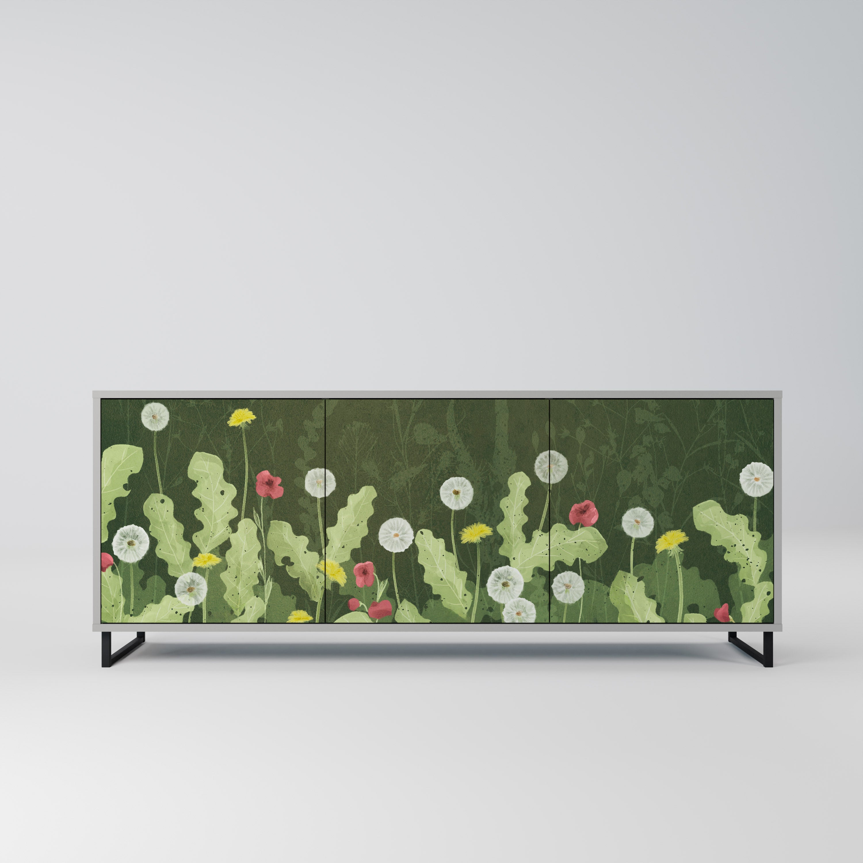 DANDELION AMUSE Komoda 3-drzwiowa korpus Szary