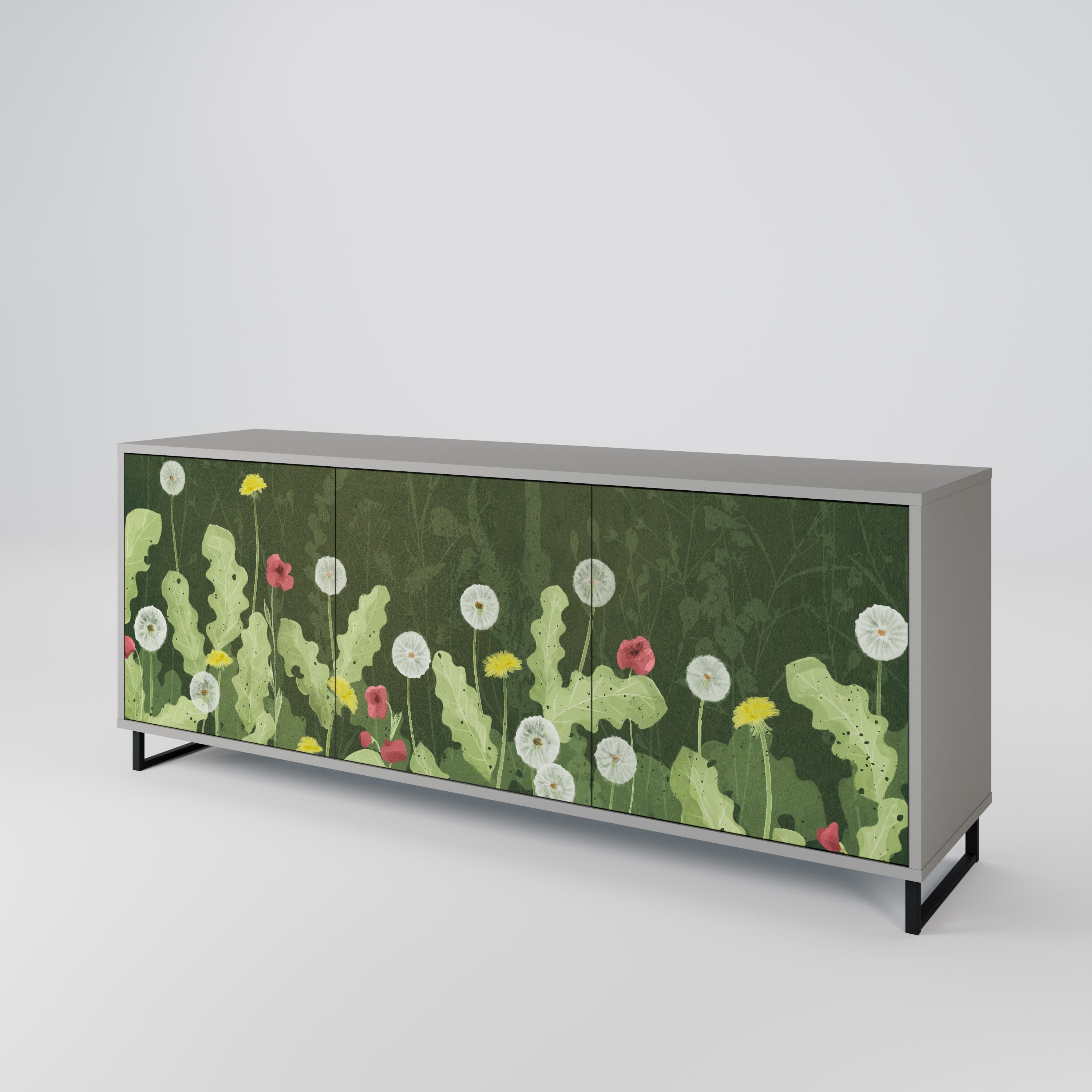 DANDELION AMUSE Komoda 3-drzwiowa korpus Szary