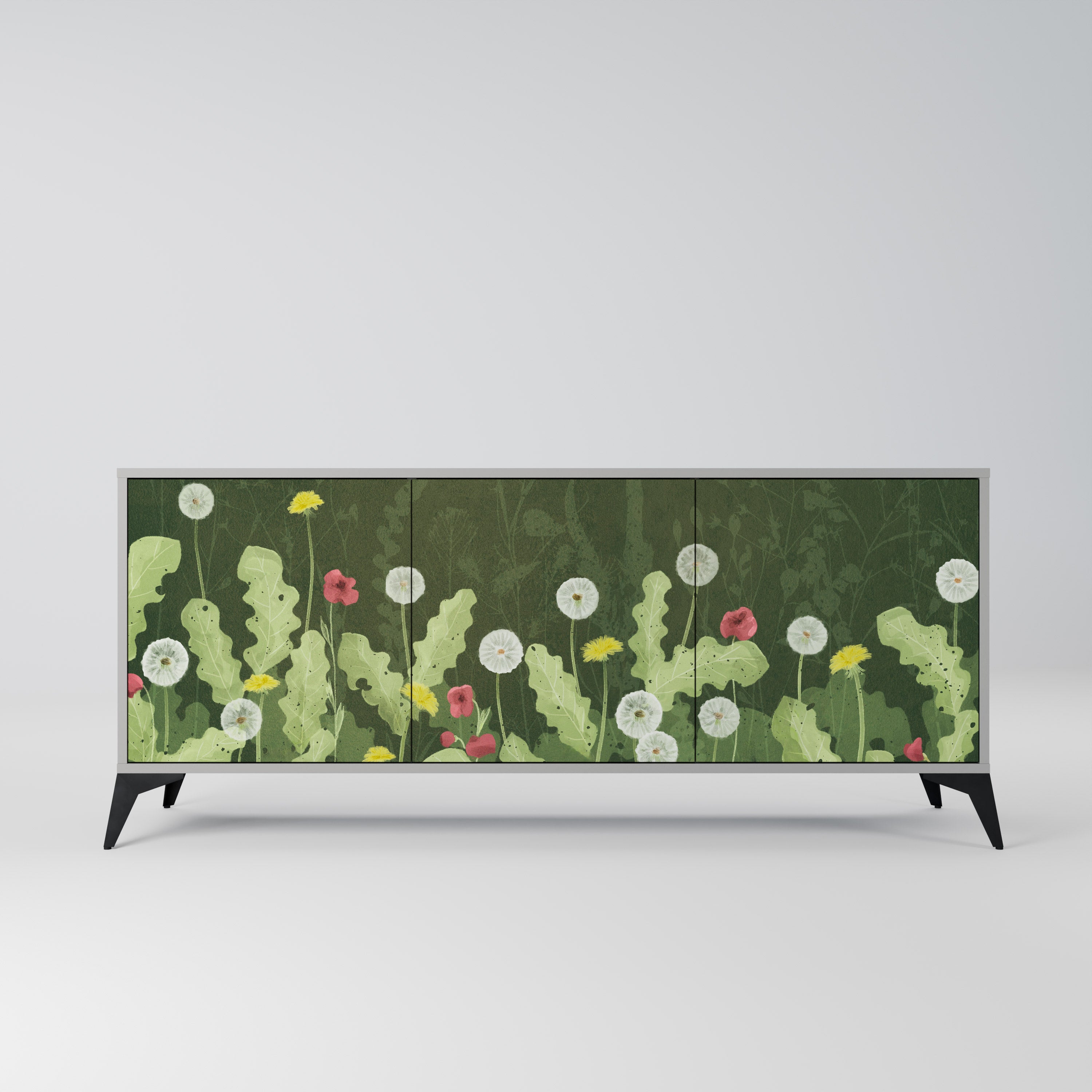 DANDELION AMUSE Komoda 3-drzwiowa korpus Szary