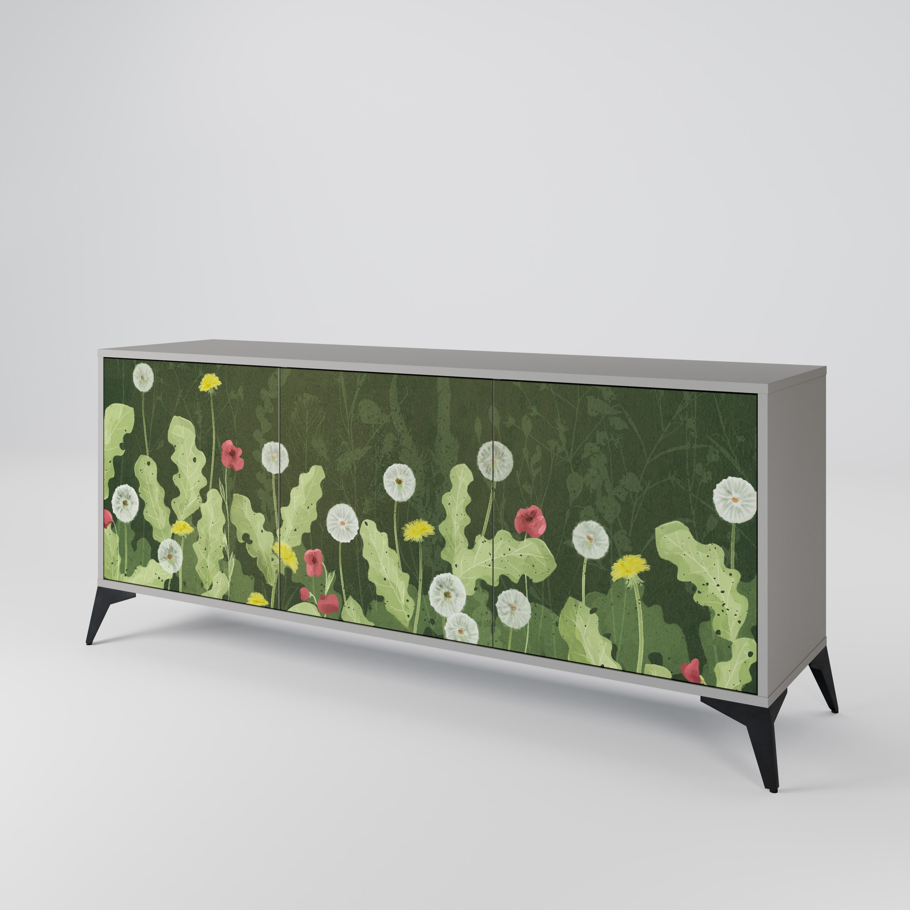 DANDELION AMUSE Komoda 3-drzwiowa korpus Szary