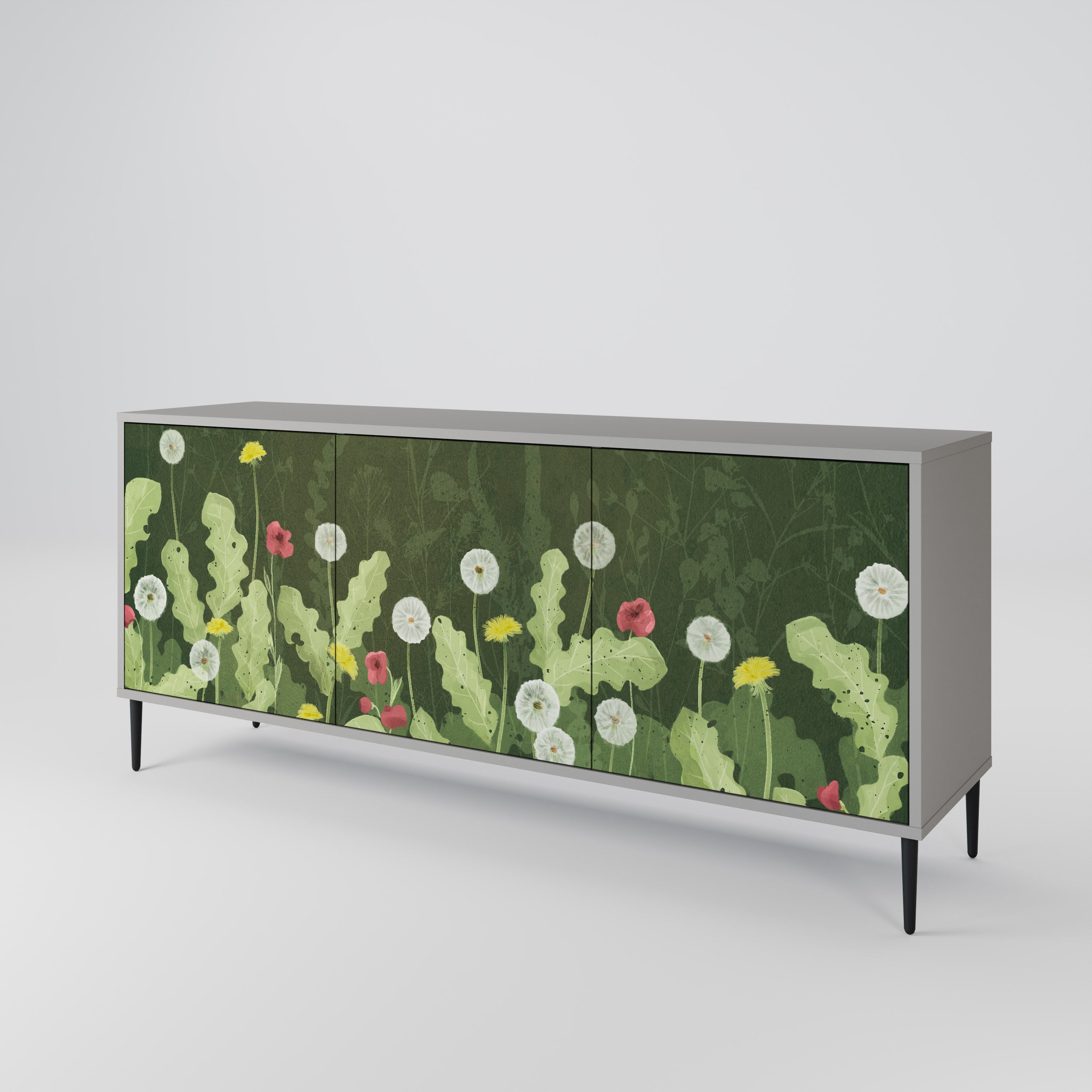 DANDELION AMUSE Komoda 3-drzwiowa korpus Szary