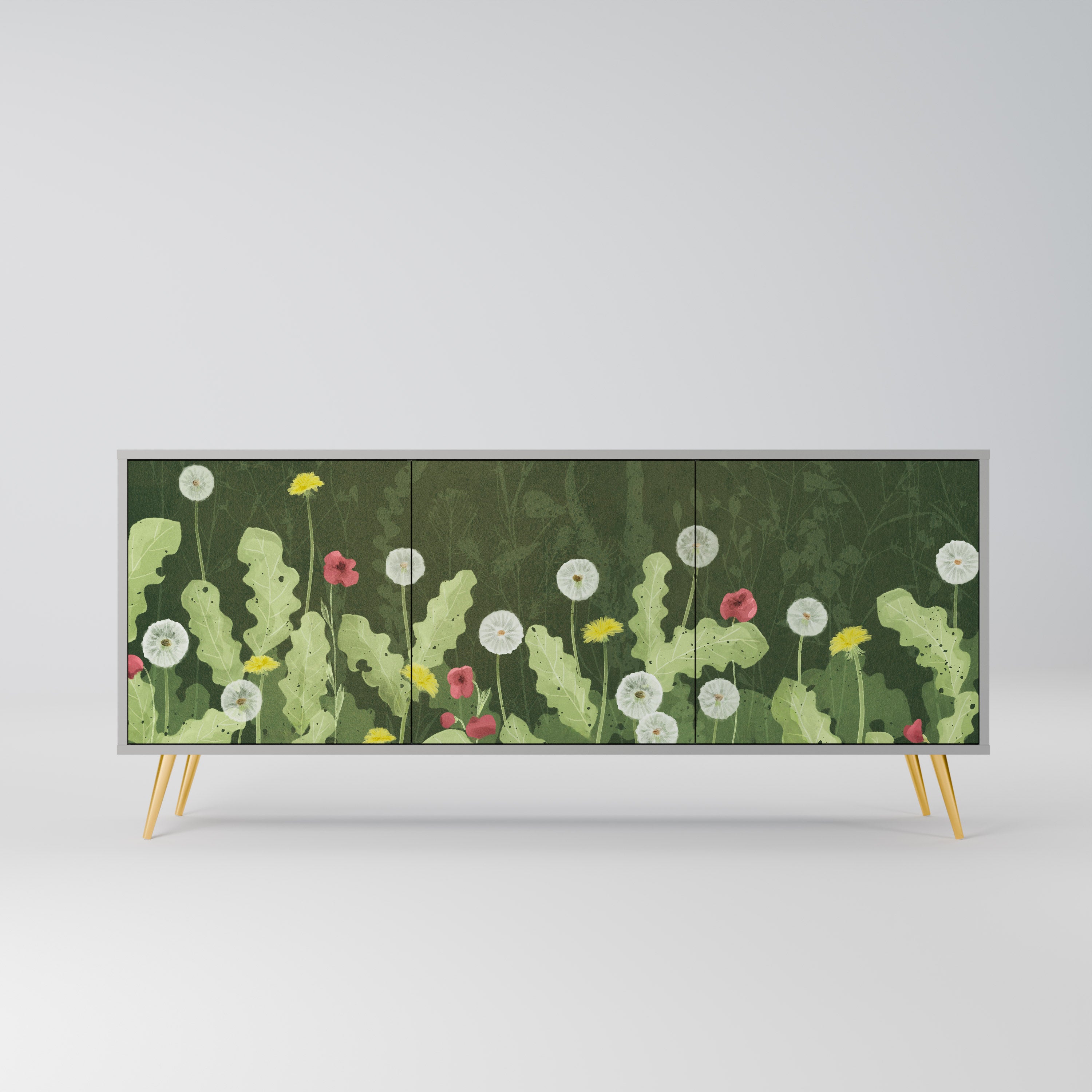 DANDELION AMUSE Komoda 3-drzwiowa korpus Szary