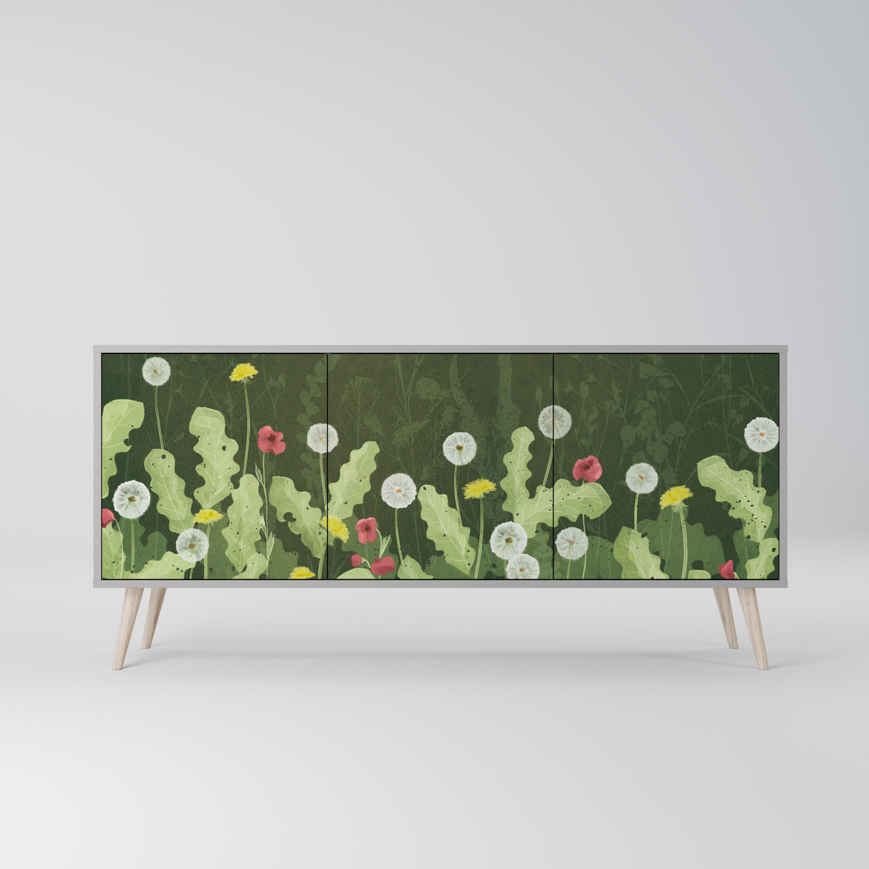 DANDELION AMUSE Komoda 3-drzwiowa korpus Szary