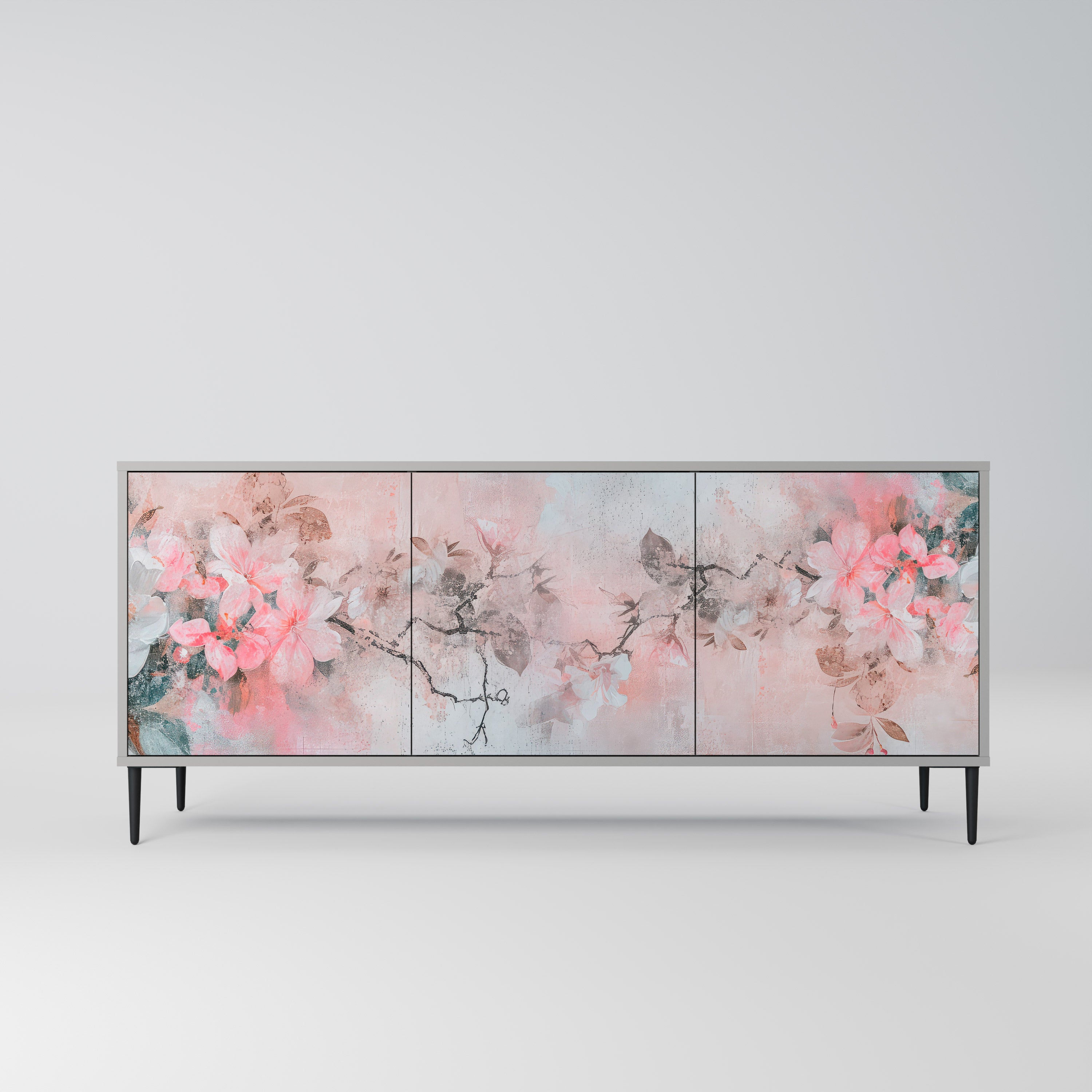 CHERRY BLOSSOM Komoda 3-drzwiowa korpus Szary