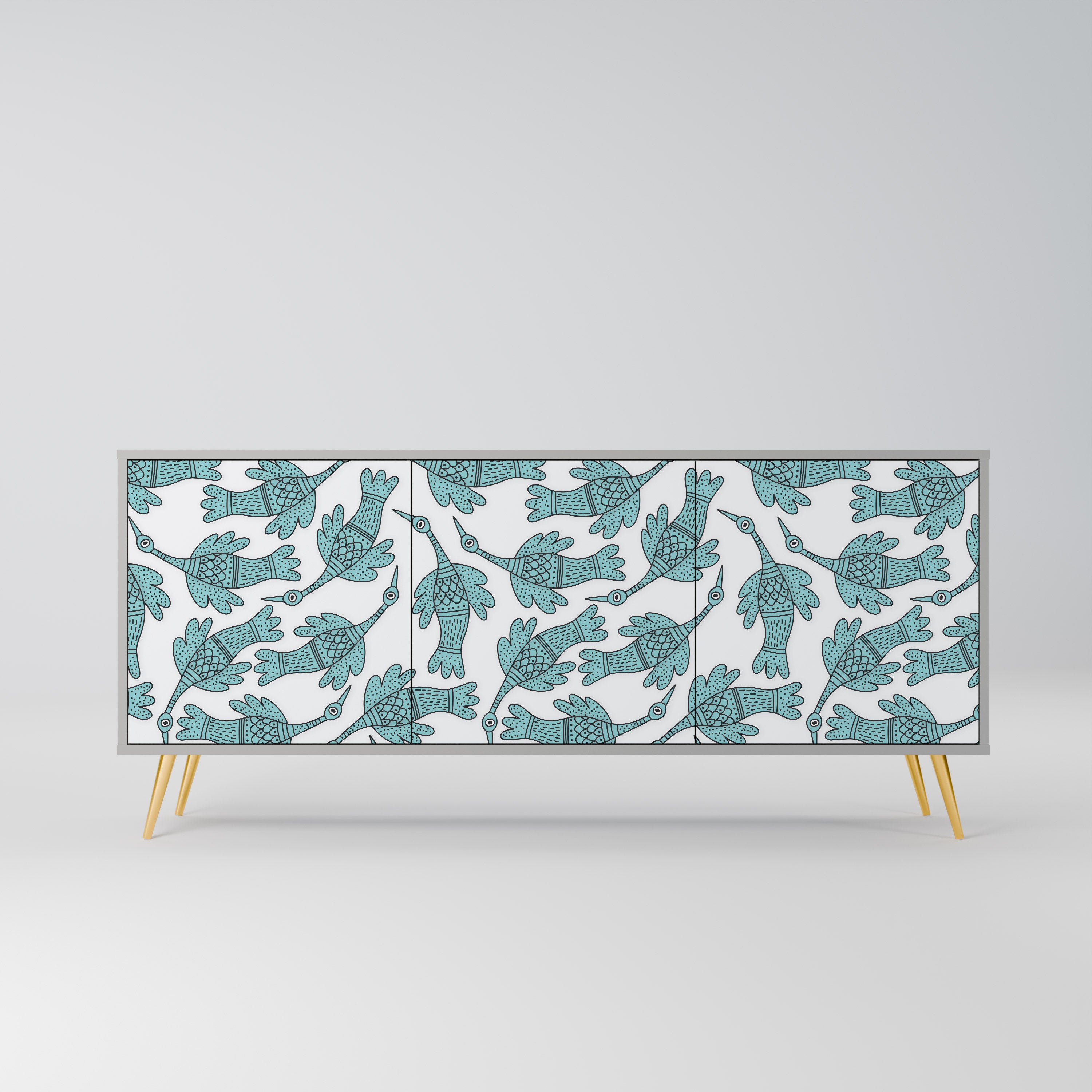 WATERSPOUT SONGIBIRD Komoda 3-drzwiowa korpus Szary