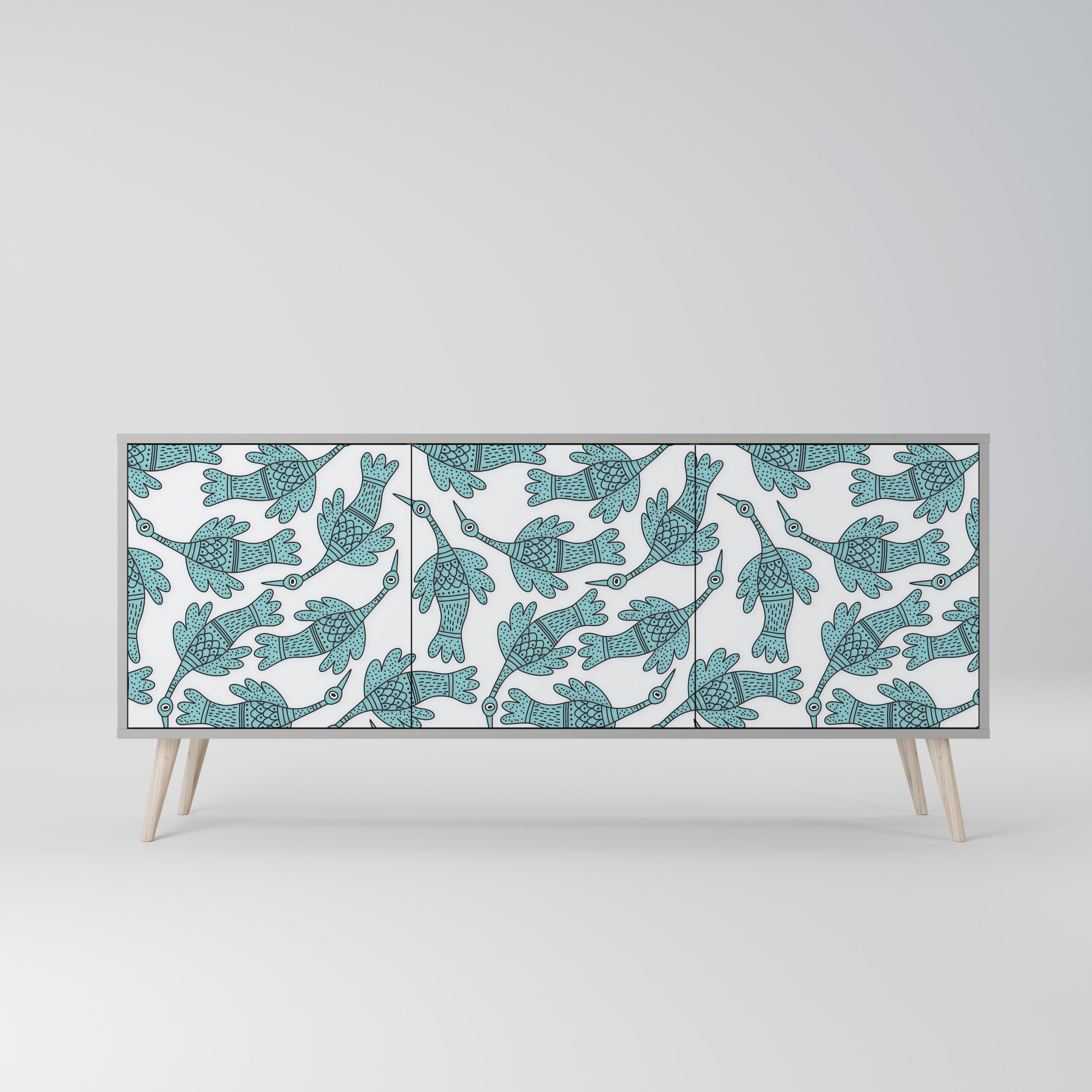 WATERSPOUT SONGIBIRD Komoda 3-drzwiowa korpus Szary
