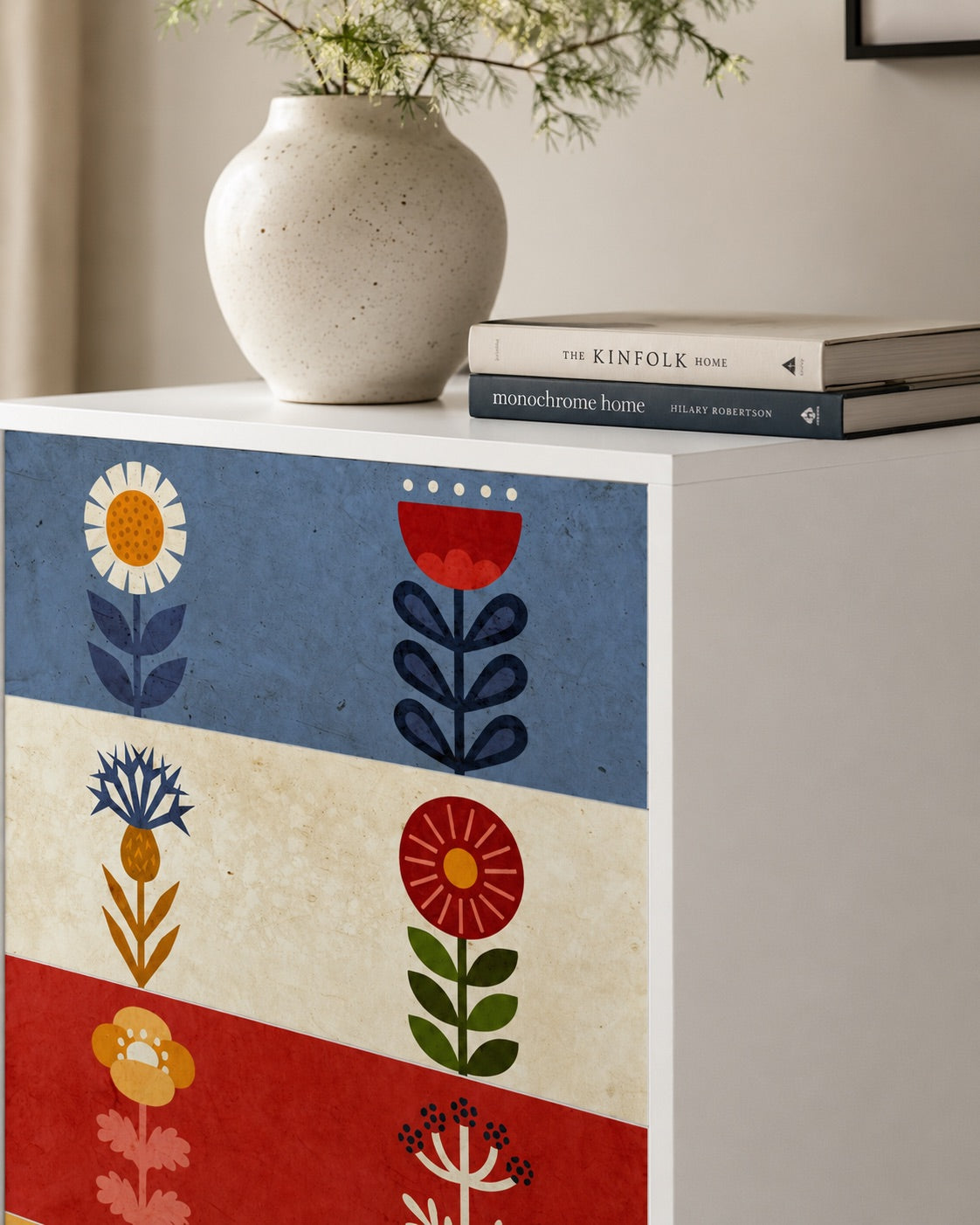 SCANDIC FLOWERET Komoda z szufladami