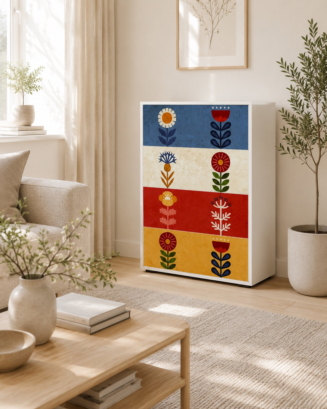SCANDIC FLOWERET Komoda z szufladami