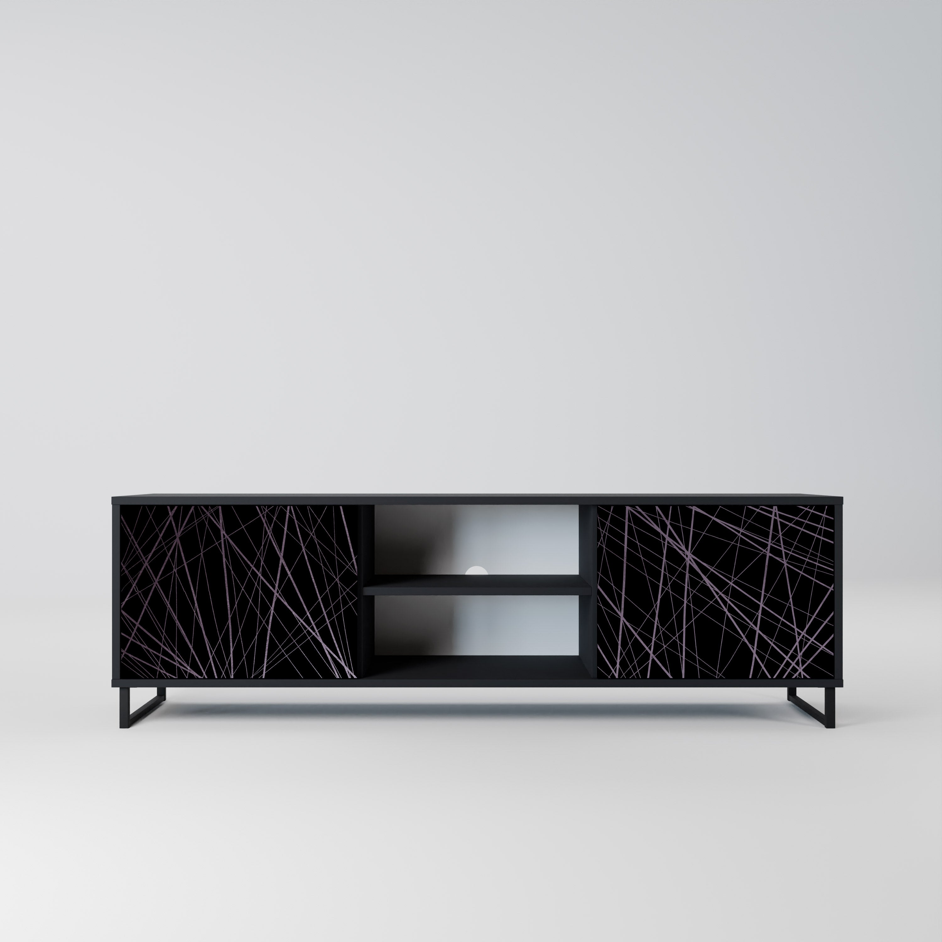 SHIMMER SPIDERGRAM Szafka RTV 2-drzwiowa korpus Czarny