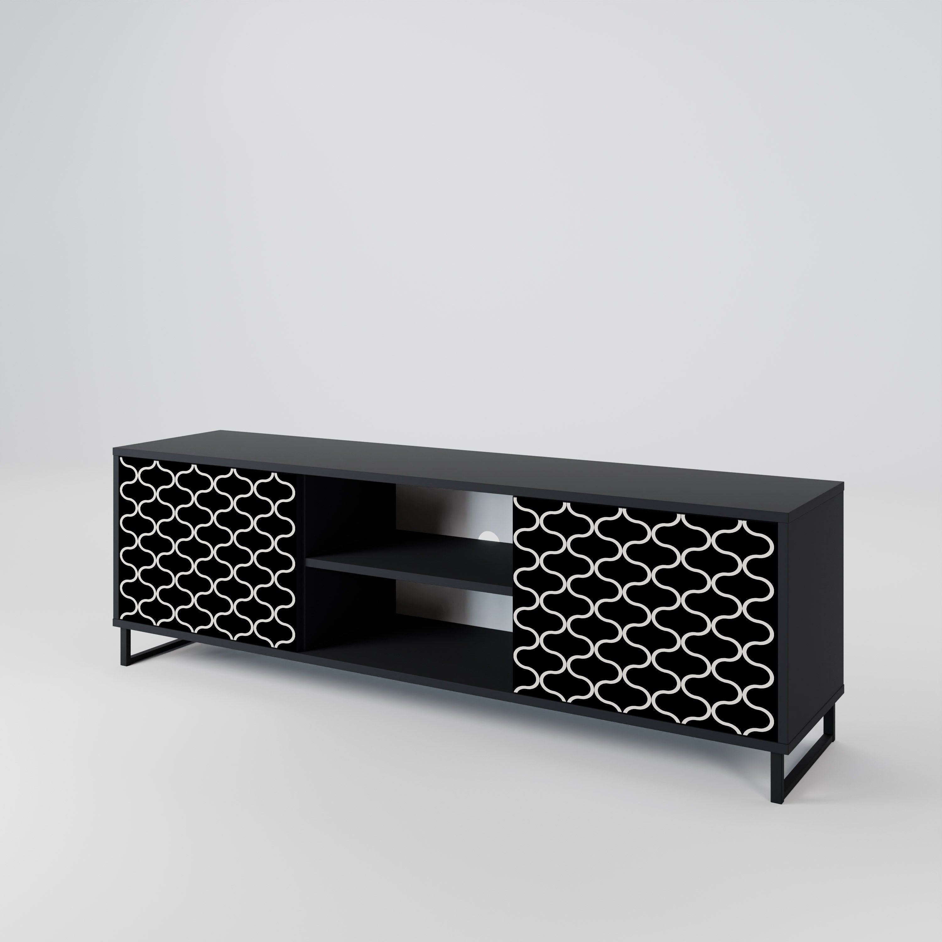 TESSELATED BLACKNESS Szafka RTV 2-drzwiowa korpus Czarny