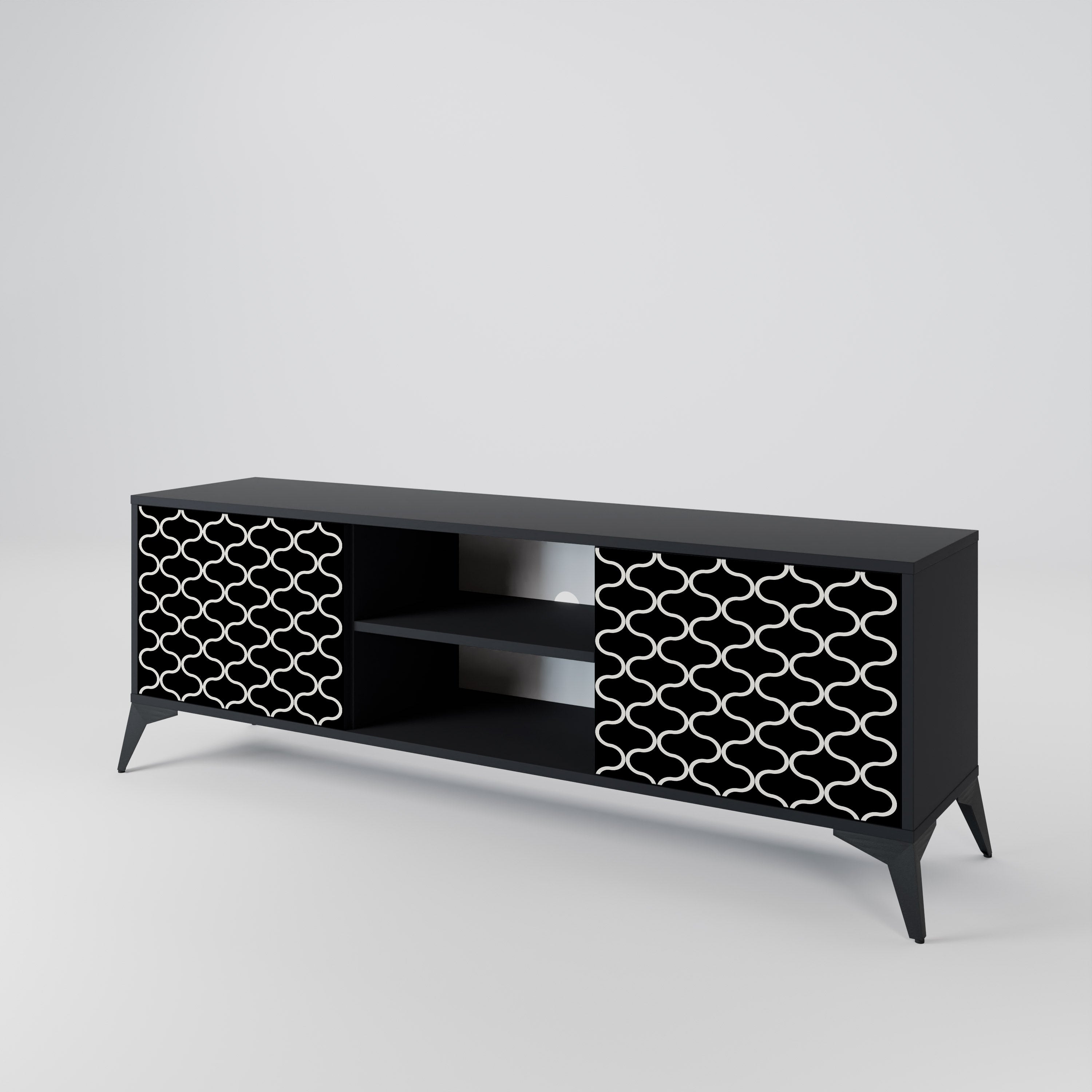 TESSELATED BLACKNESS Szafka RTV 2-drzwiowa korpus Czarny