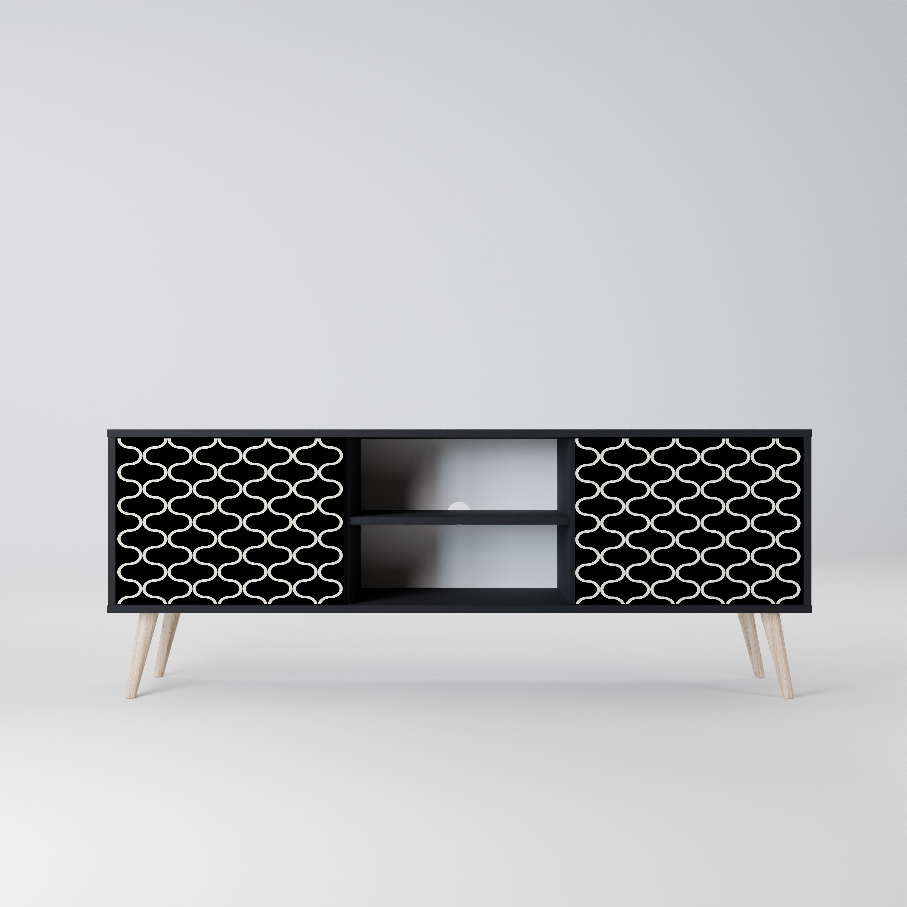 TESSELATED BLACKNESS Szafka RTV 2-drzwiowa korpus Czarny