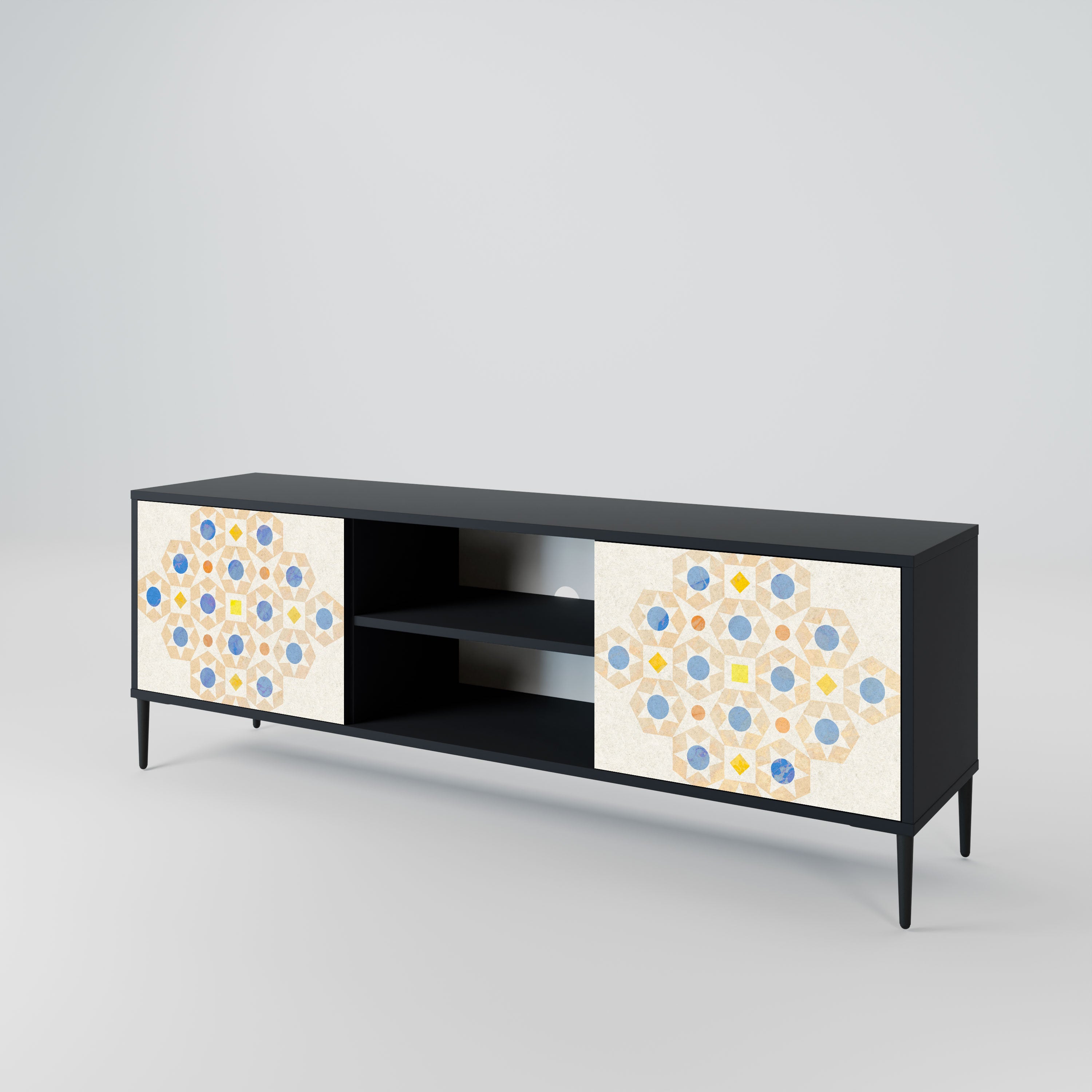 PATTERNED PRISM Szafka RTV 2-drzwiowa korpus Czarny