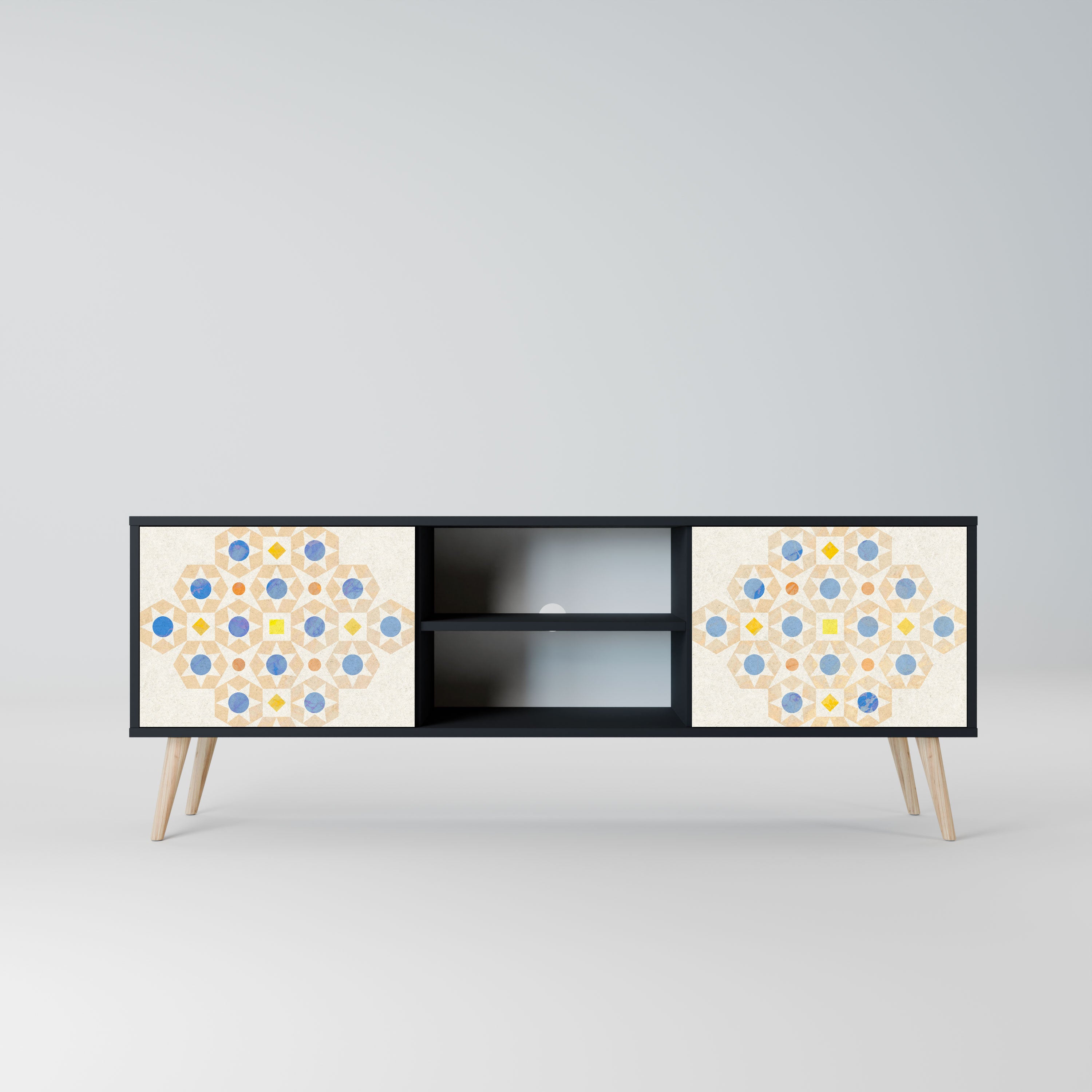 PATTERNED PRISM Szafka RTV 2-drzwiowa korpus Czarny